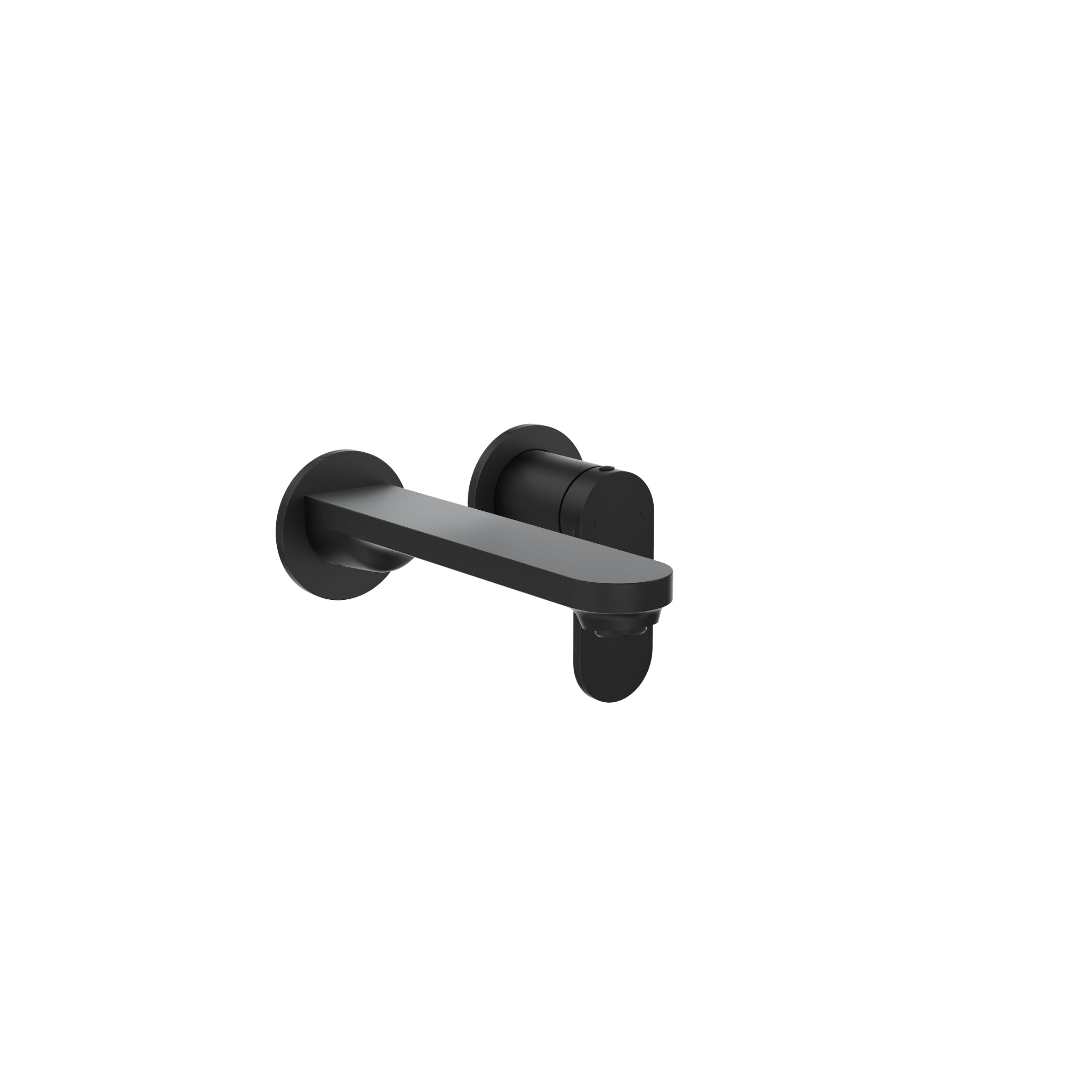 LINSOL CAPO 2-PLATE WALL BASIN / BATH MIXER 188MM MATTE BLACK