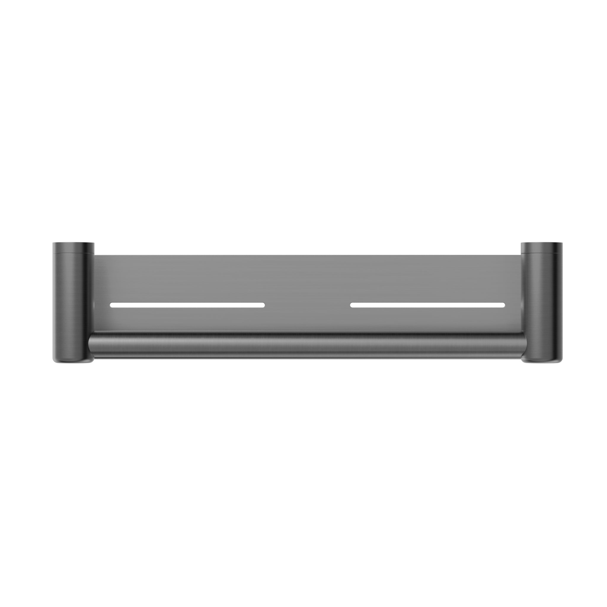 NERO MECCA CARE GRAB RAIL WITH SHELF GUN METAL (AVAILABLE IN 300MM AND 450MM)