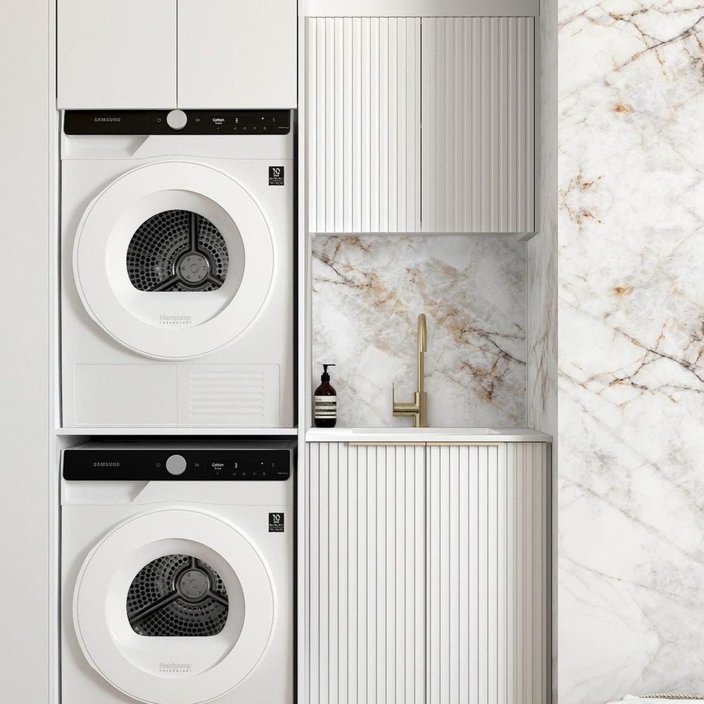 OTTI NOOSA MATTE WHITE FLUTED 630MM WALL LAUNDRY CABINET