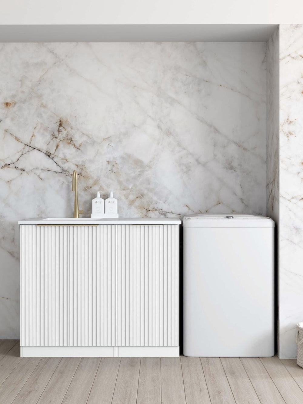 OTTI NOOSA MATTE WHITE 630MM BASE LAUNDRY CABINET