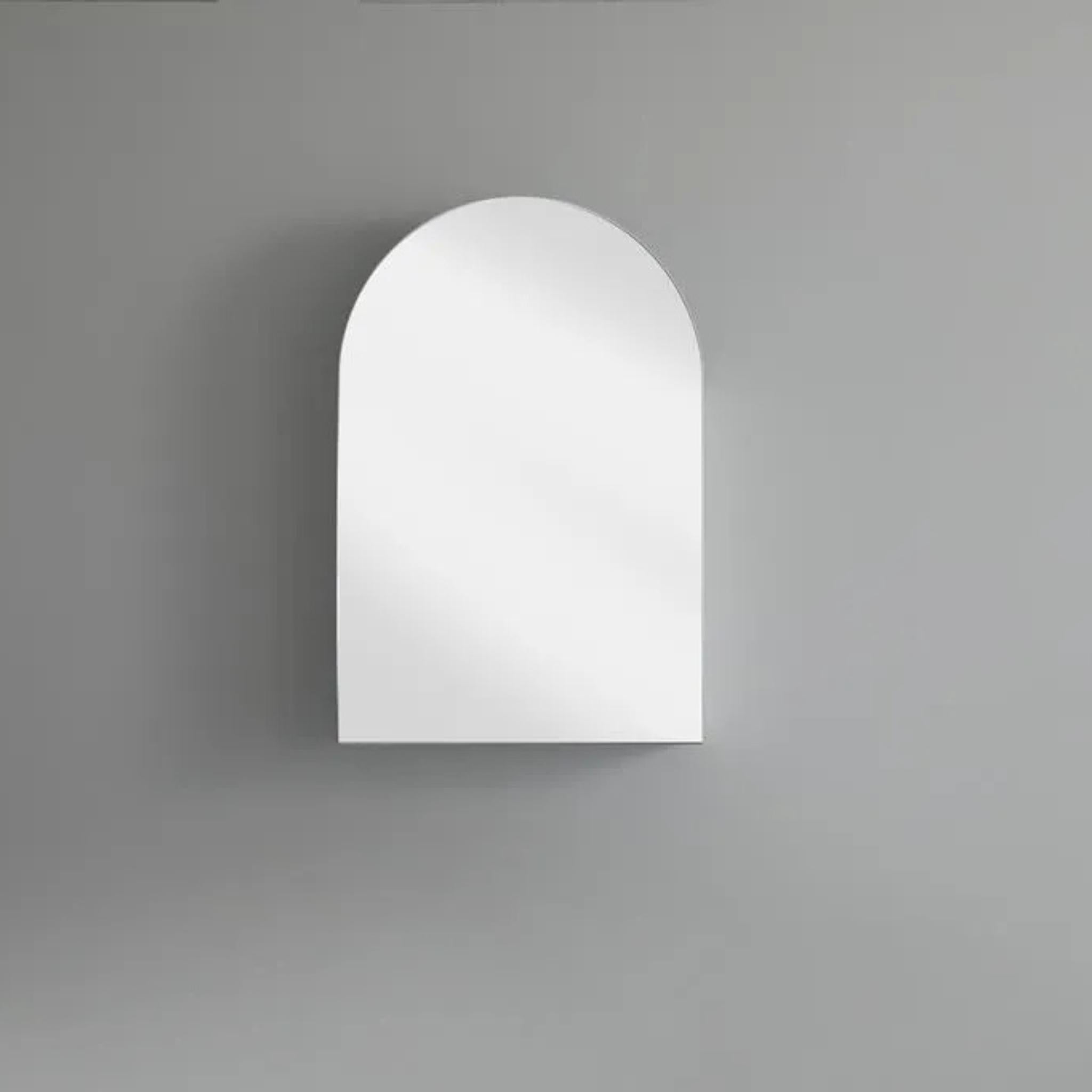 CETO OLIVIA MATTE WHITE ARCH MIRROR SHAVING CABINET 600X900MM