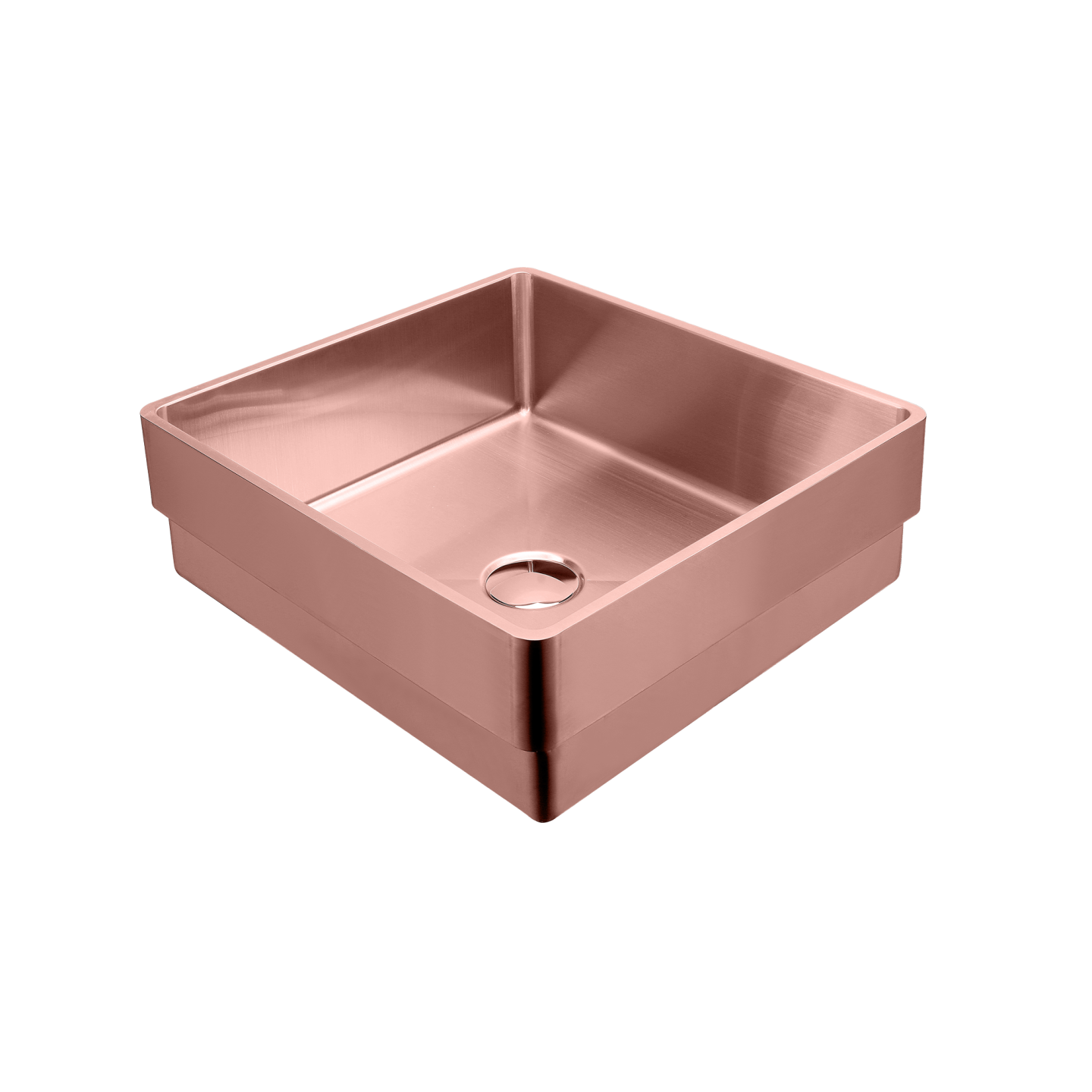 OLIVERI MILAN RECTANGULAR STAINLESS STEEL INSET BASIN COPPER 400MM