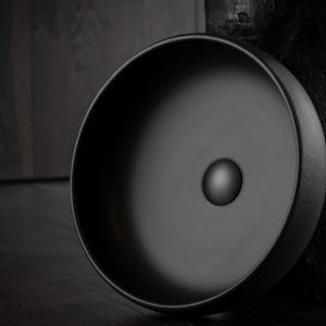 OLIVERI TERZOFOCO CURVED COUNTER TOP BASIN MATTE BLACK 400MM