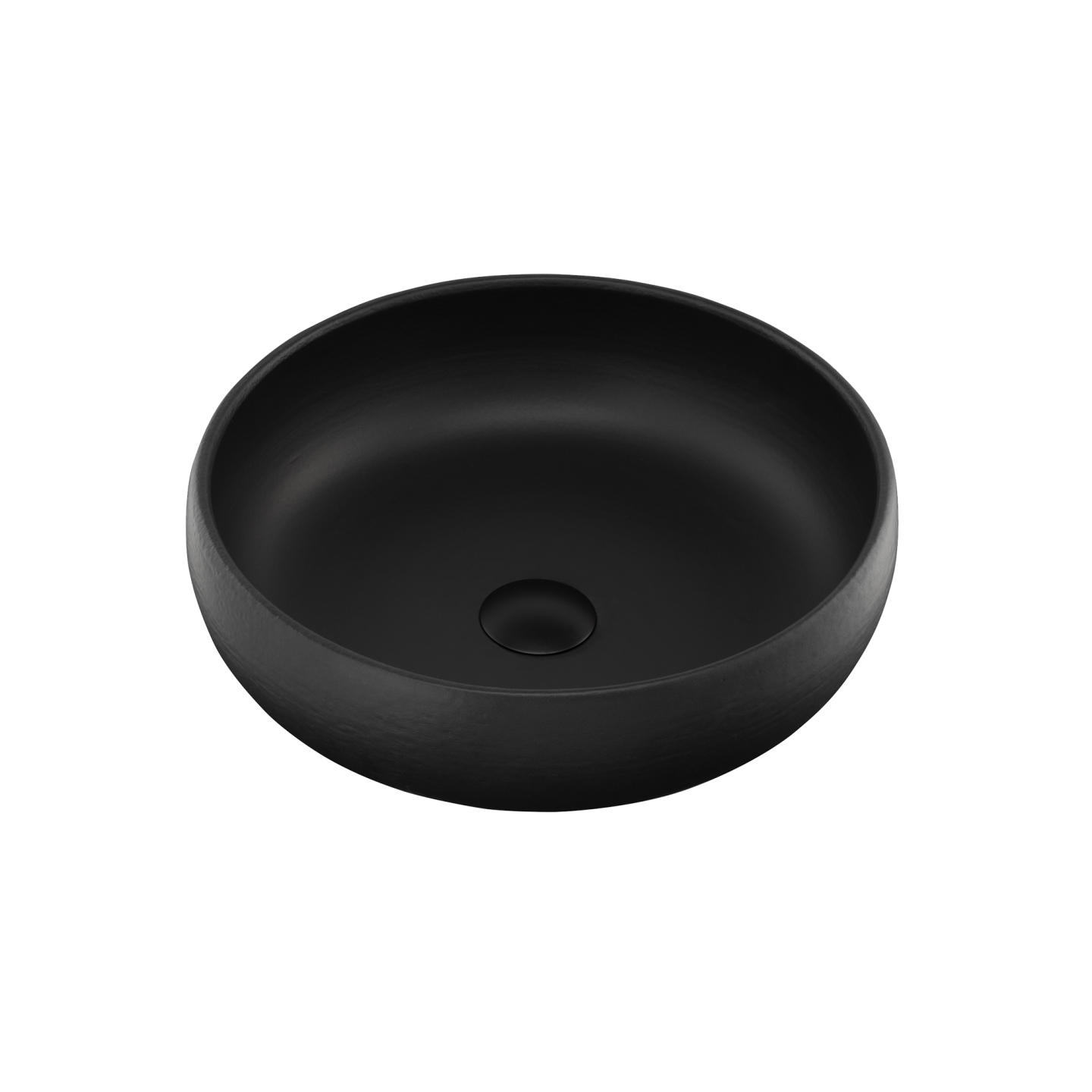 OLIVERI TERZOFOCO CURVED COUNTER TOP BASIN MATTE BLACK 400MM