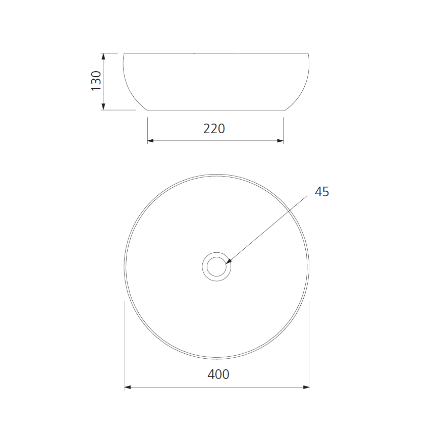 OLIVERI TERZOFOCO CURVED COUNTER TOP BASIN NATURAL EARTH AND SAGE GREEN 400MM