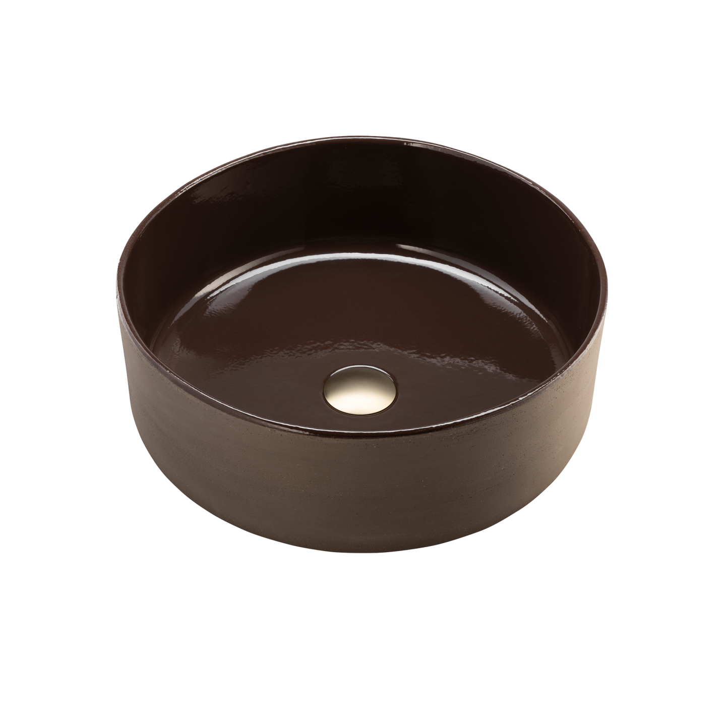 OLIVERI TERZOFOCO ROUND COUNTER TOP BASIN NATURAL EARTH 420MM