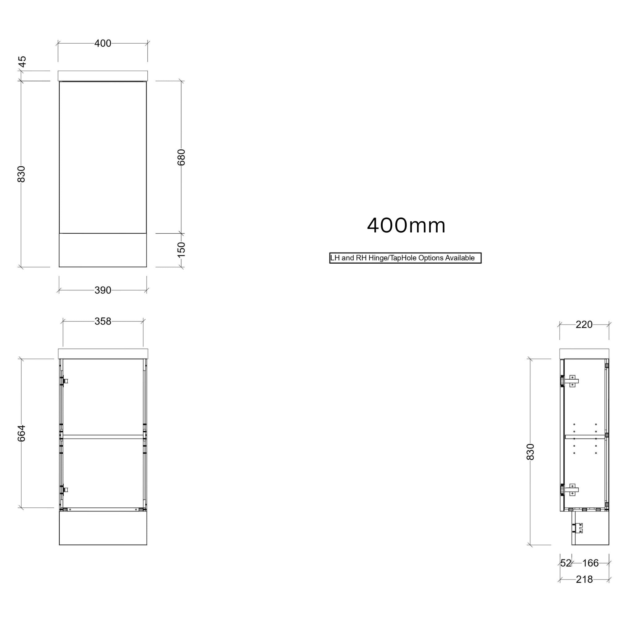 TIMBERLINE OLLIE SPACE SAVING SINGLE BOWL CUSTOM FLOOR STANDING VANITY
