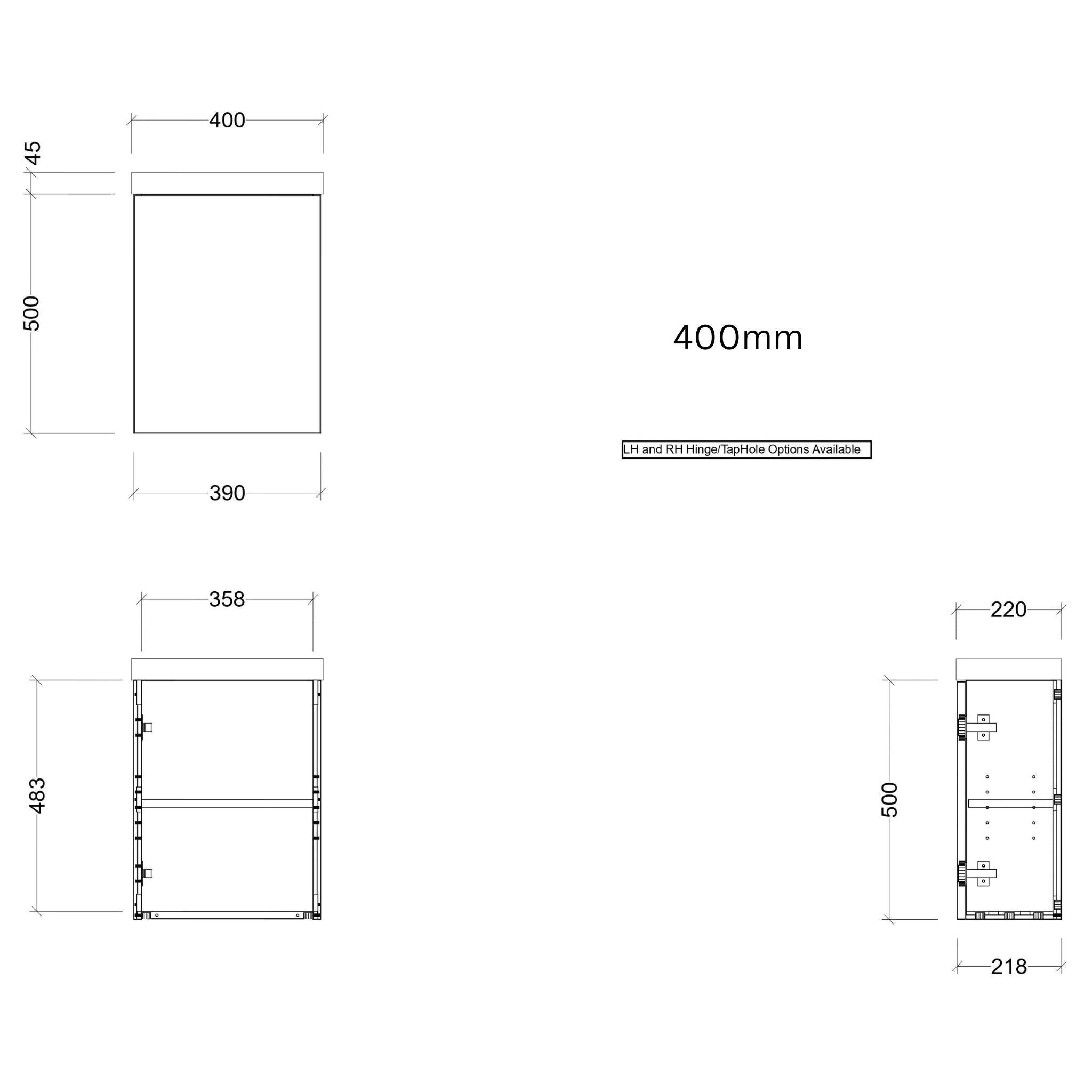 TIMBERLINE OLLIE SPACE SAVING SINGLE BOWL CUSTOM WALL HUNG VANITY