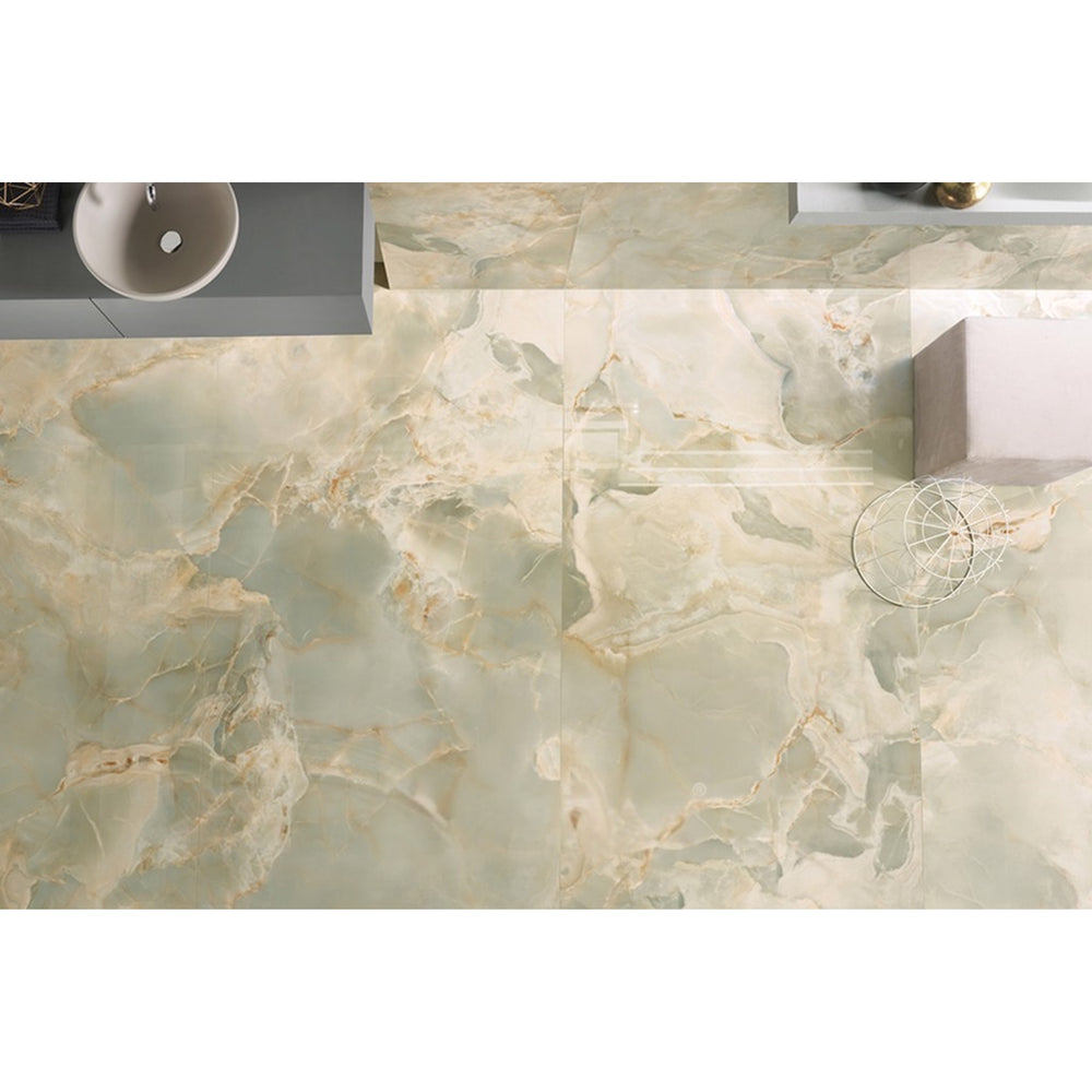 EVERSTONE ONICE REALE JADE POLISHED 1200X600MM RECTANGULAR TILE (PER BOX)