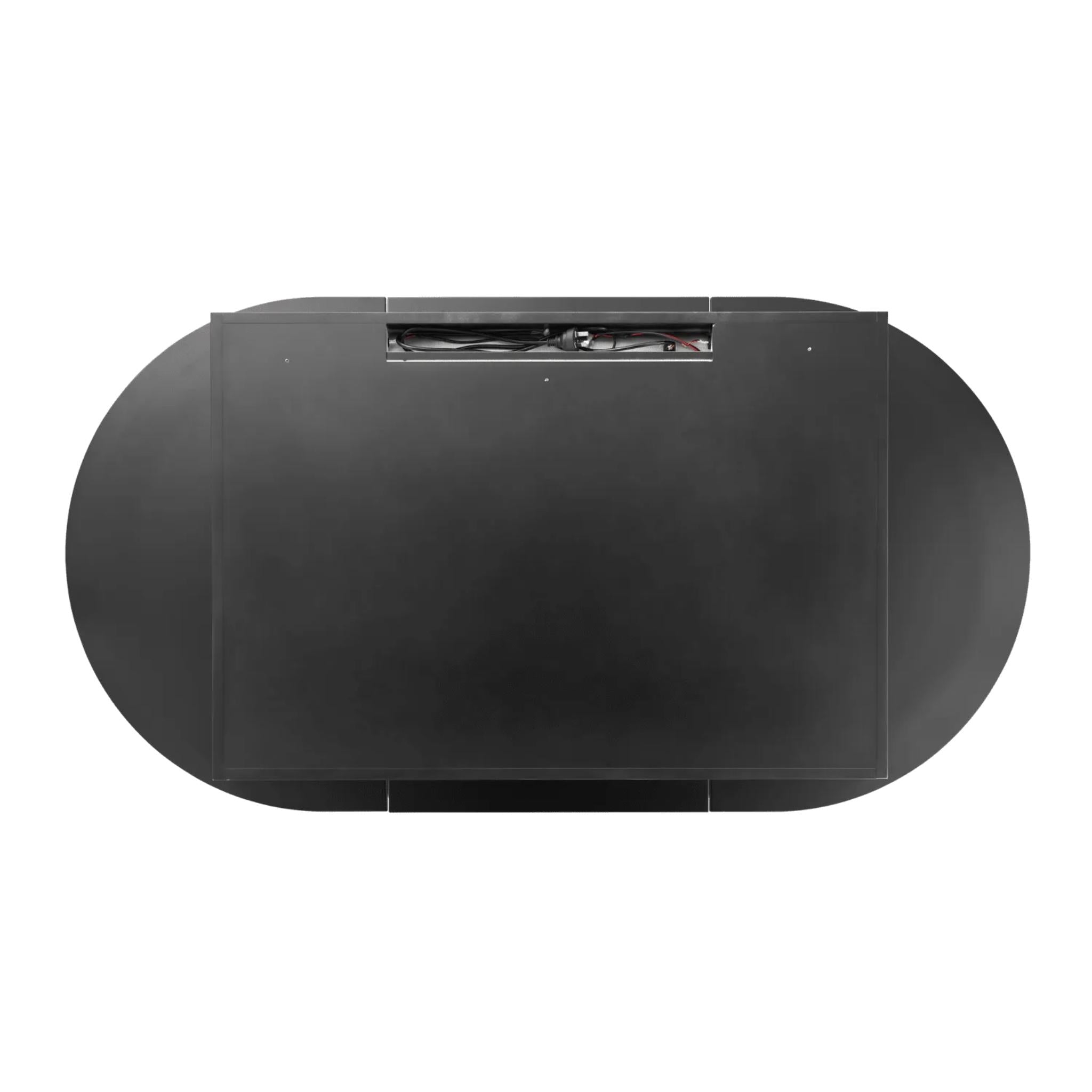 POSEIDON OLIVIA MATTE BLACK LED MIRROR SHAVING CABINET 1500X800MM