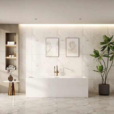 MERCIO ORTA MULTI FIT FREESTANDING BATHTUB GLOSS WHITE (AVAILABLE IN MULTIPLE SIZES)