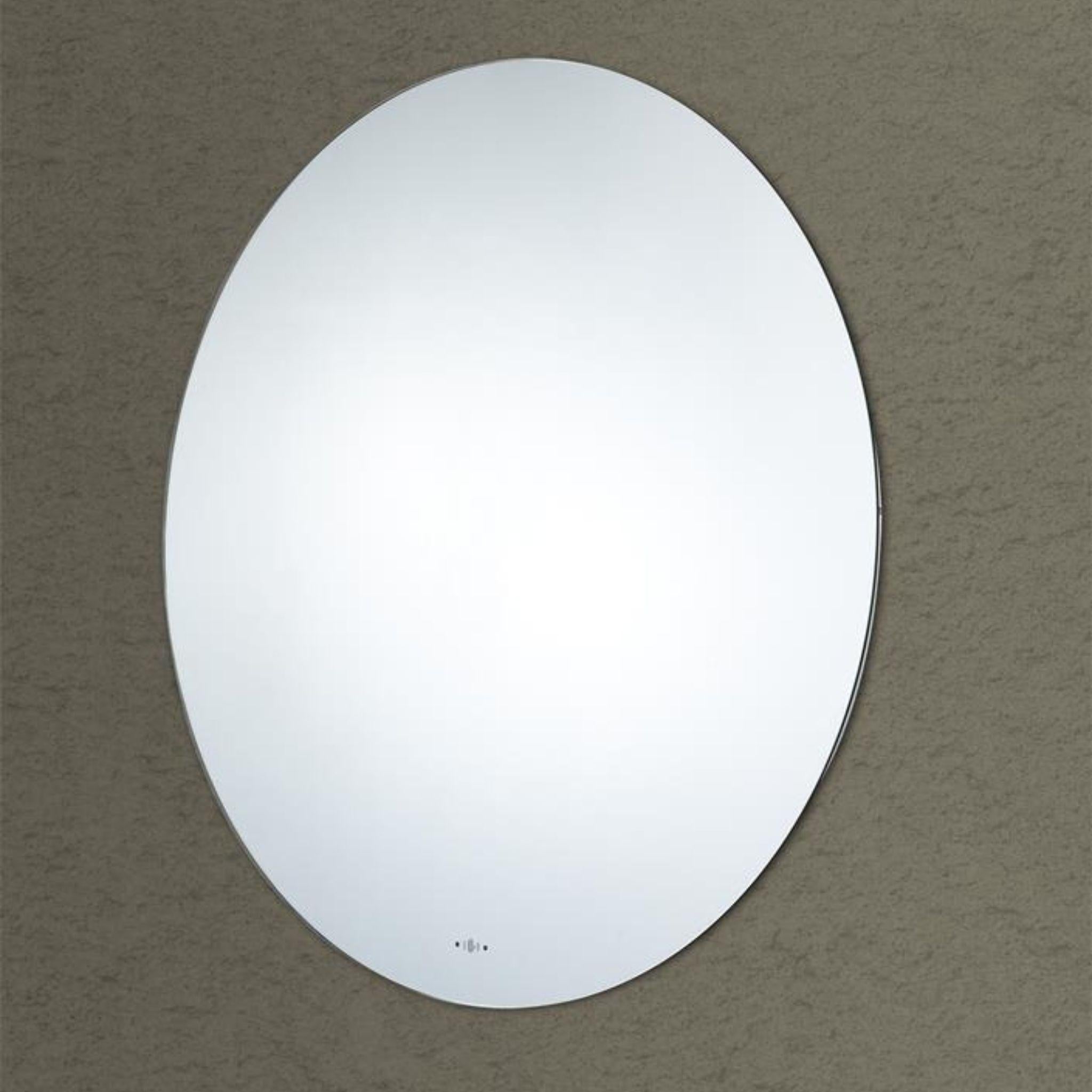 POSEIDON LUNA ROUND FRAMELESS BACKLIT LED MIRROR 3 COLOUR LIGHTS 800X800MM