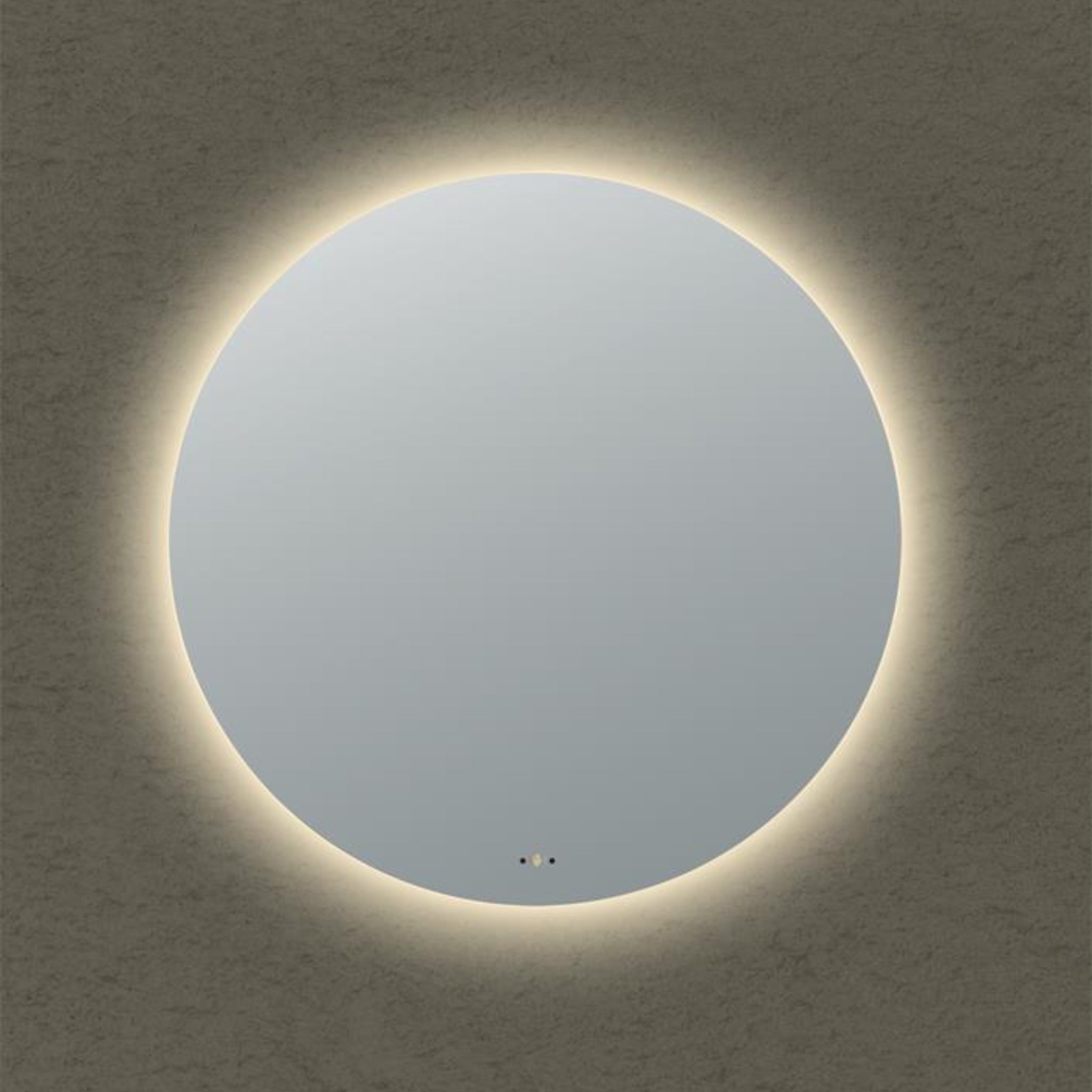 POSEIDON LUNA ROUND FRAMELESS BACKLIT LED MIRROR 3 COLOUR LIGHTS 800X800MM