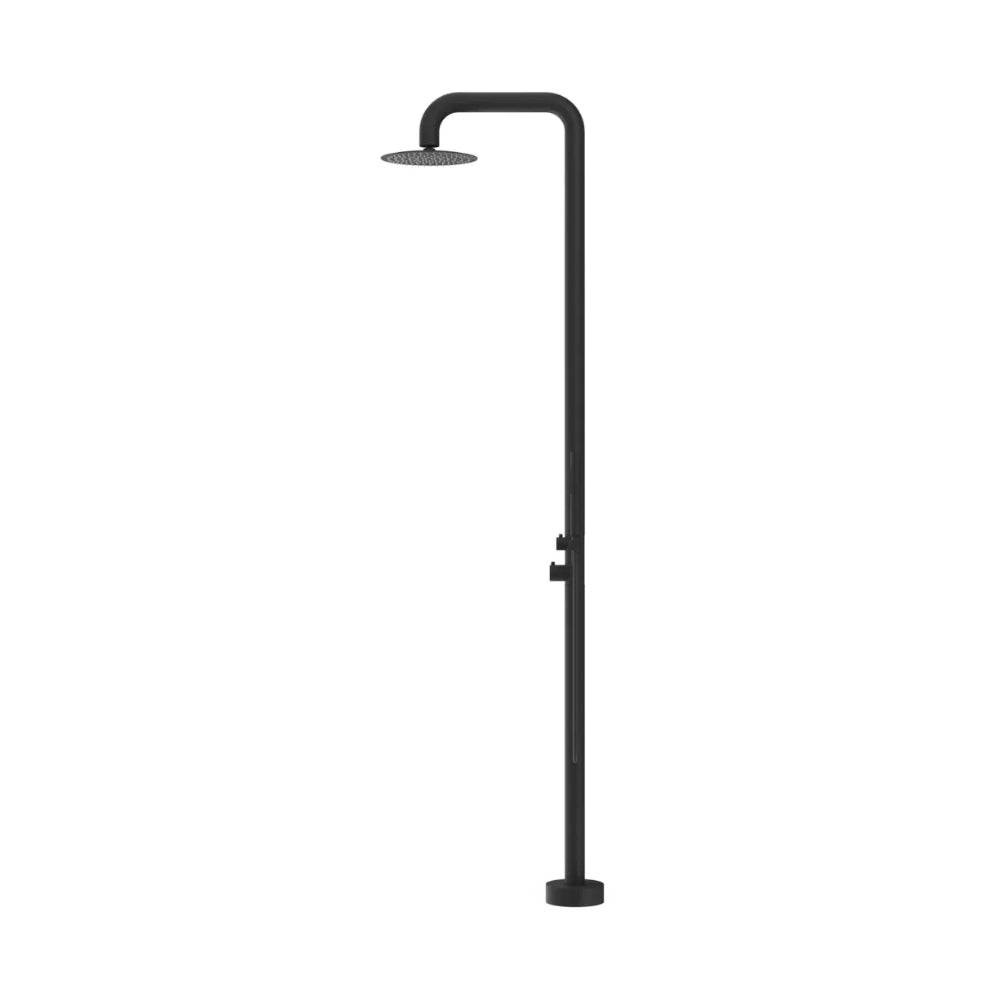 BELLA VISTA MICA SOFT-SQUARE FREESTANDING OUTDOOR SHOWER 2325MM BLACK