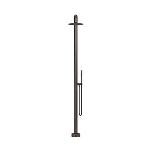 BELLA VISTA MICA SOFT-SQUARE FREESTANDING OUTDOOR SHOWER 2325MM DUSK BRONZE