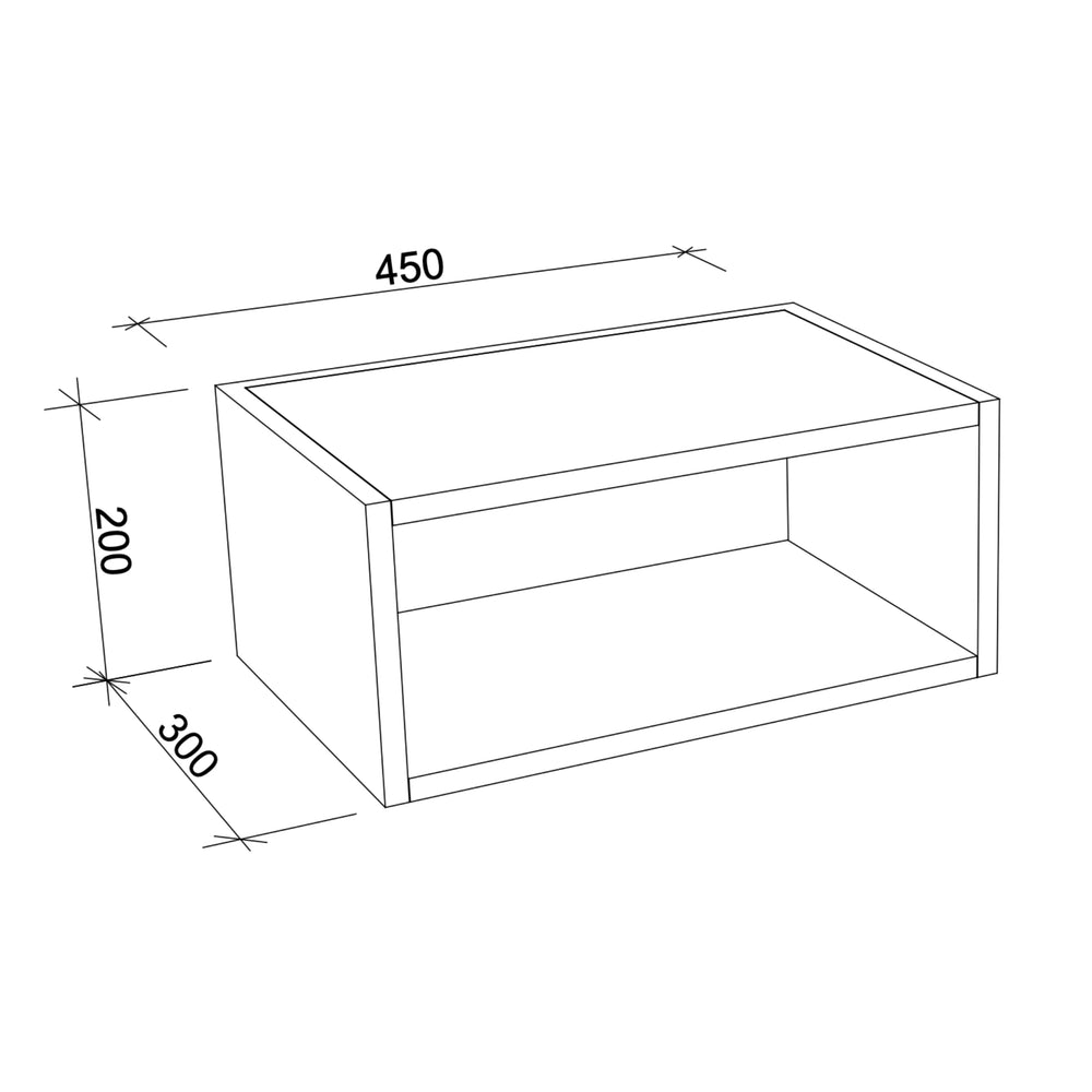 TIMBERLINE CUSTOM LAUNDRY OPEN SHELF CABINET 450MM