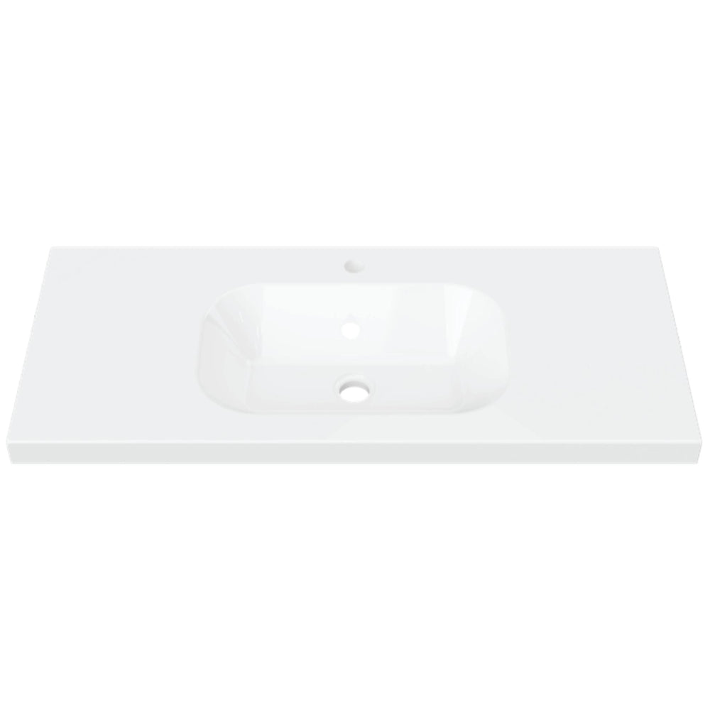 DUROCLASS OLYMPIC STADIUM GLOSS WHITE SINGLE BOWL UNDERMOUNT VANITY TOP (MULTIPLE SIZES AVAILABLE)