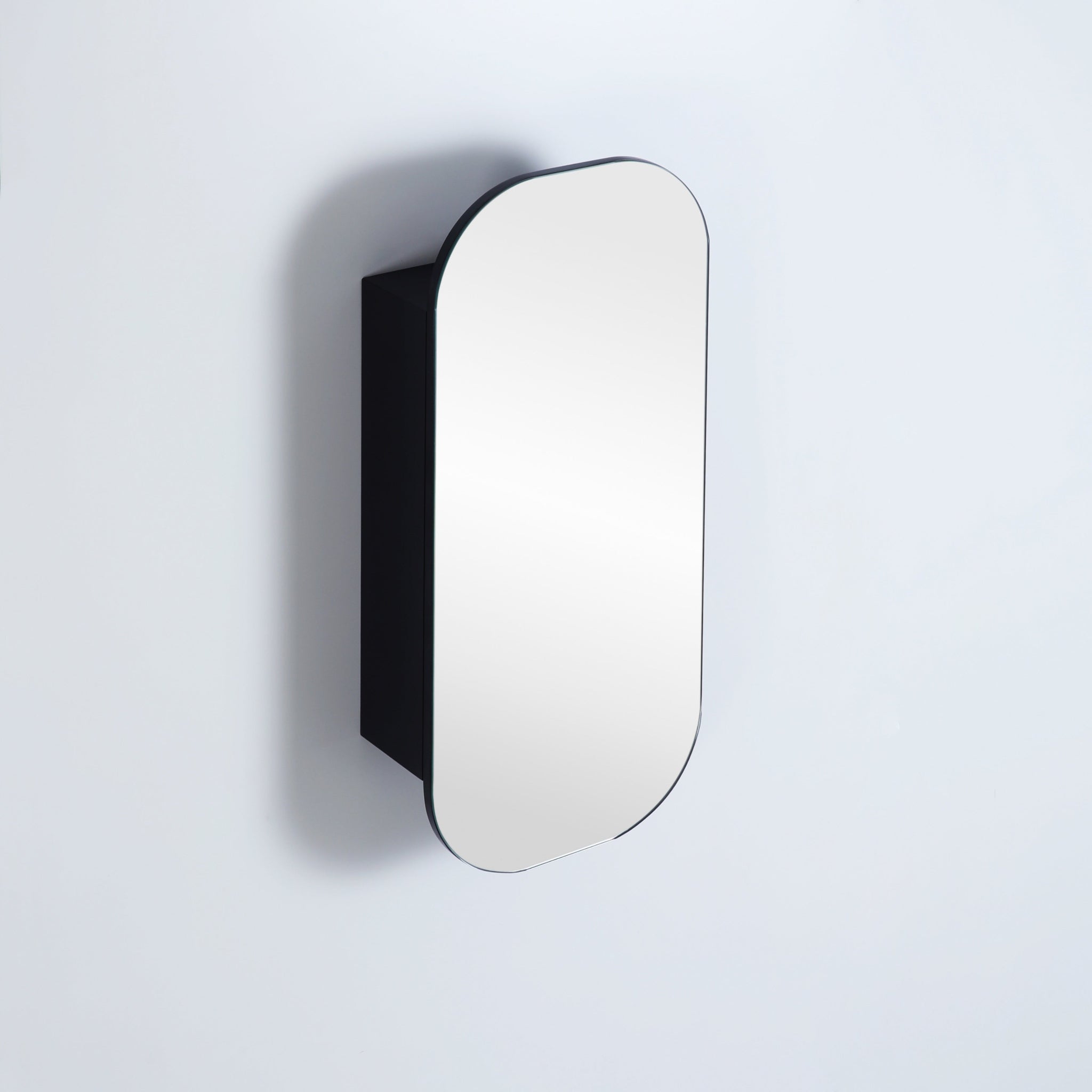 CETO OLIVIA MATTE BLACK MIRROR SHAVING CABINET 400X900MM
