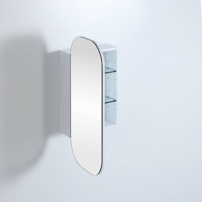 CETO OLIVIA MATTE WHITE MIRROR SHAVING CABINET 400X900MM