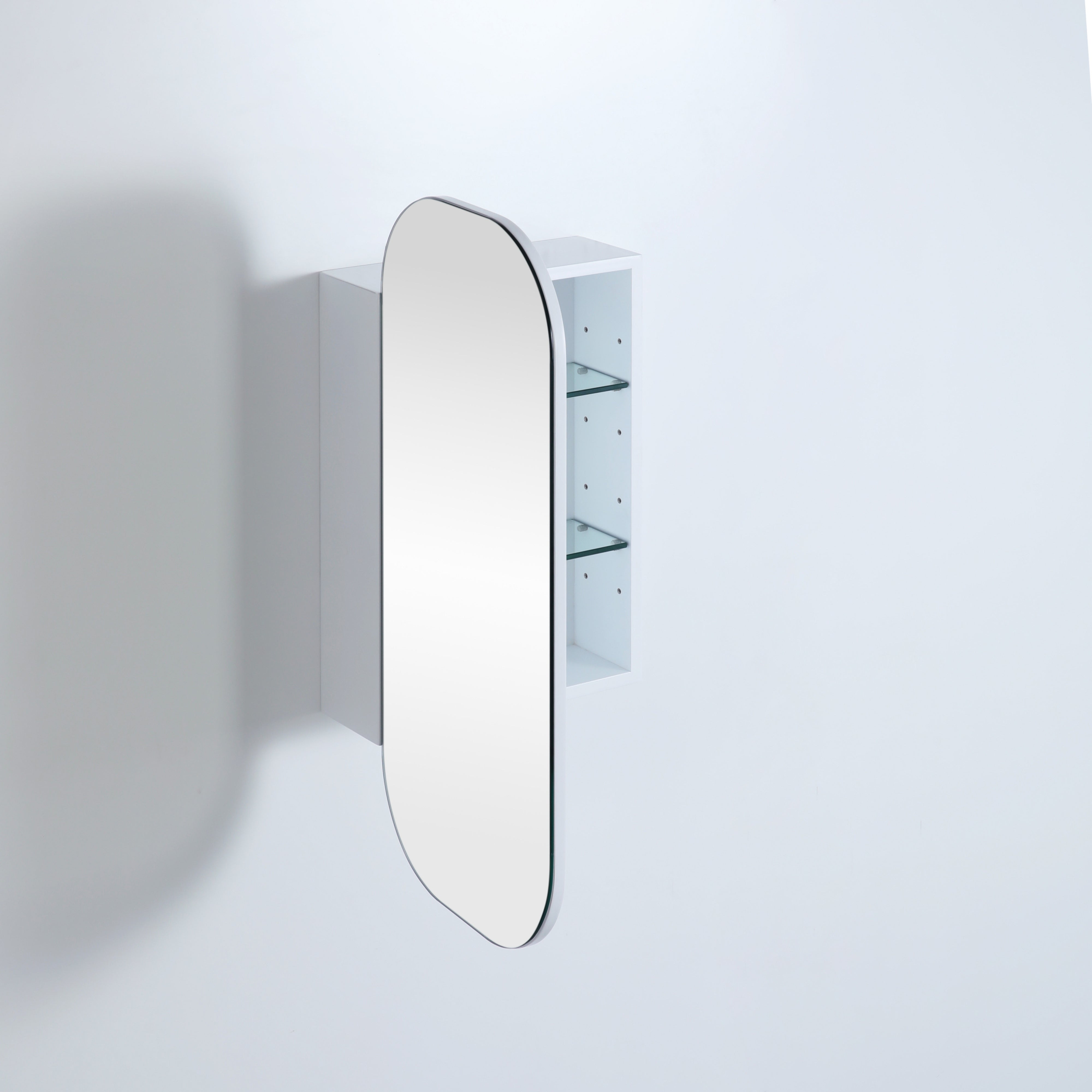 CETO OLIVIA MATTE WHITE MIRROR SHAVING CABINET 400X900MM