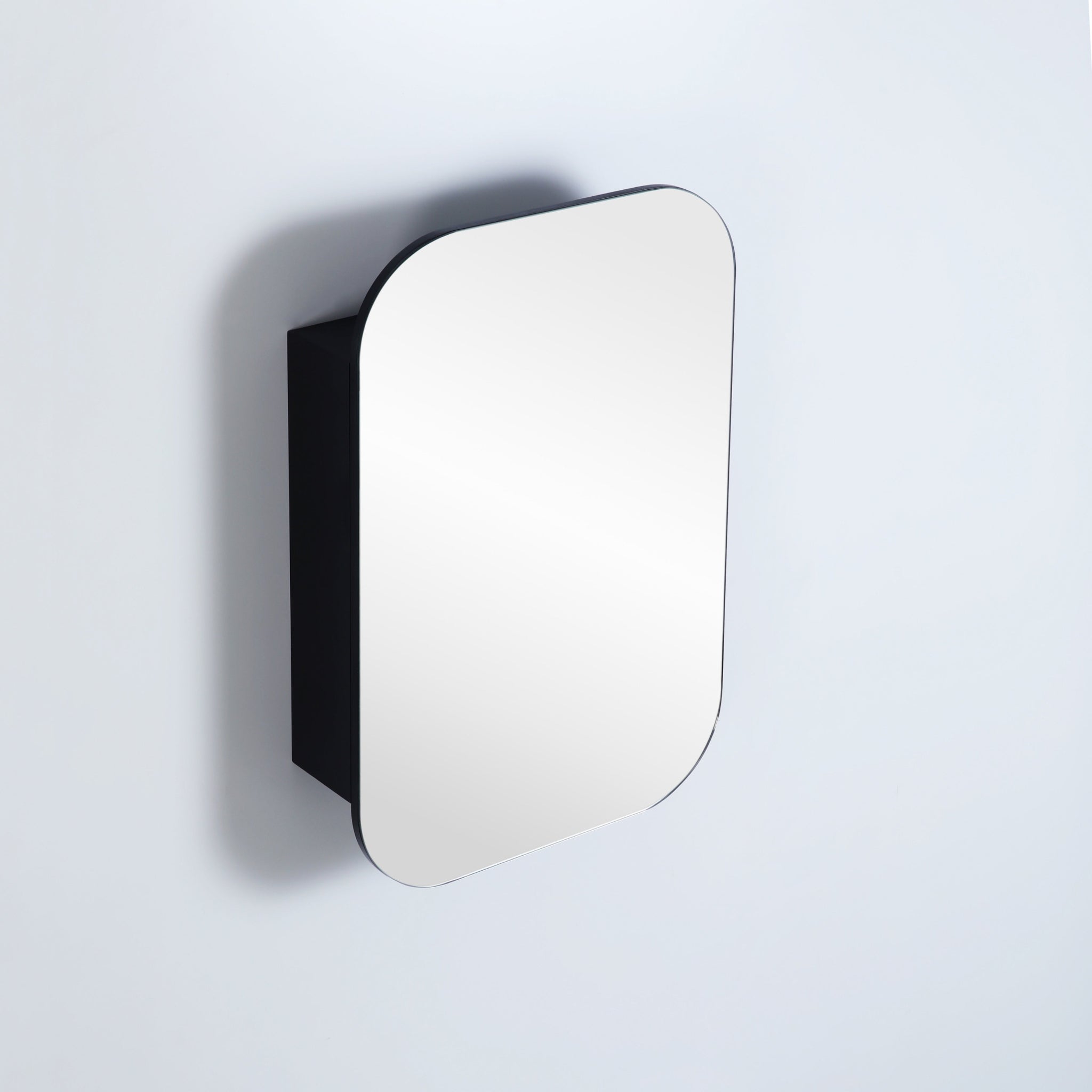 CETO OLIVIA MATTE BLACK MIRROR SHAVING CABINET 600X900MM