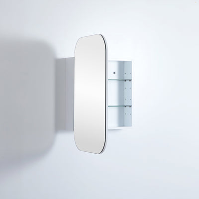 CETO OLIVIA MATTE WHITE MIRROR SHAVING CABINET 600X900MM