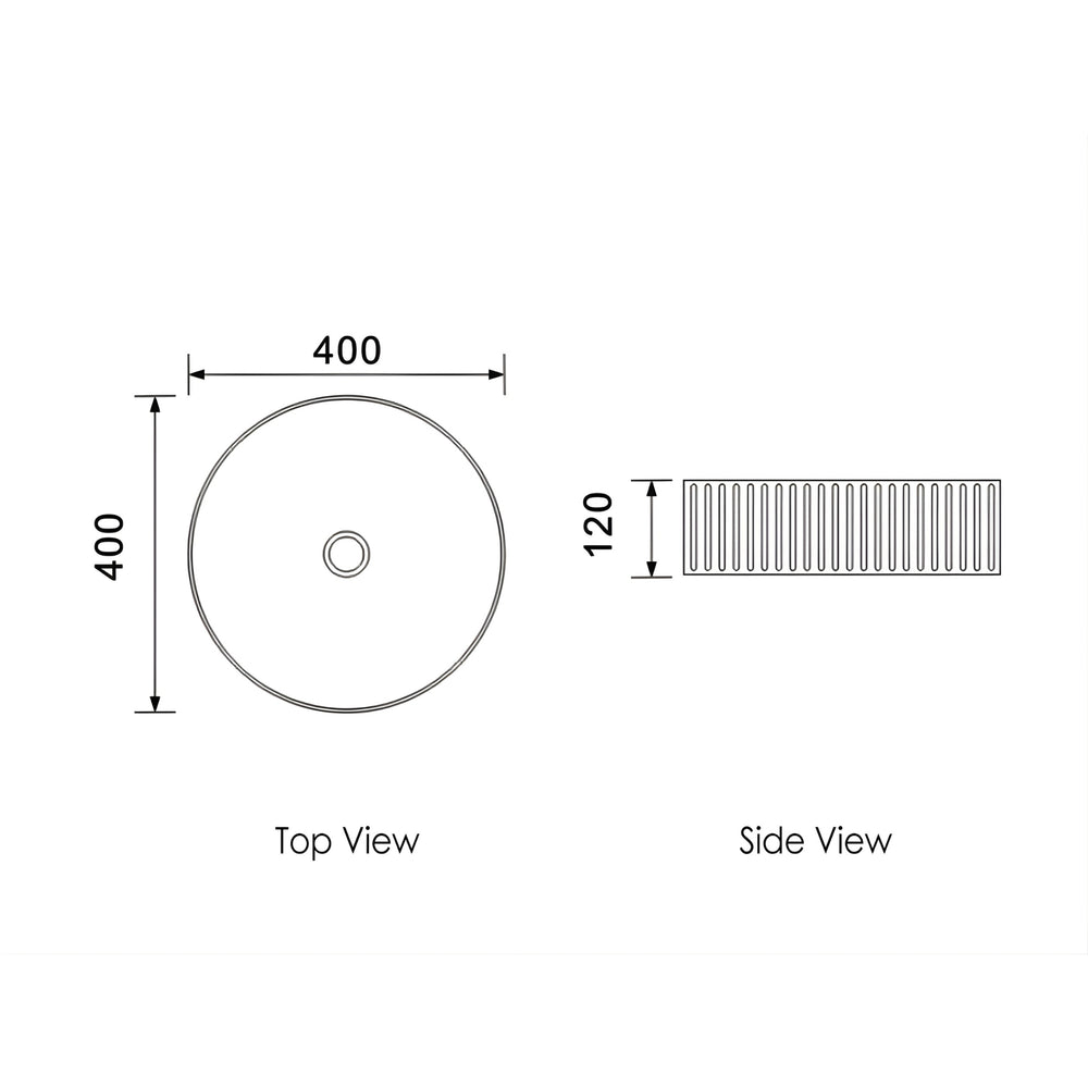 OTTI MARLO ROUND BASIN MATTE WHITE 400MM