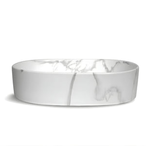 OTTI QUAY OVAL ABOVE COUNTER BASIN MATTE CARRARA 500MM