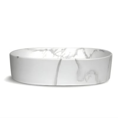 OTTI QUAY OVAL ABOVE COUNTER BASIN MATTE CARRARA 500MM