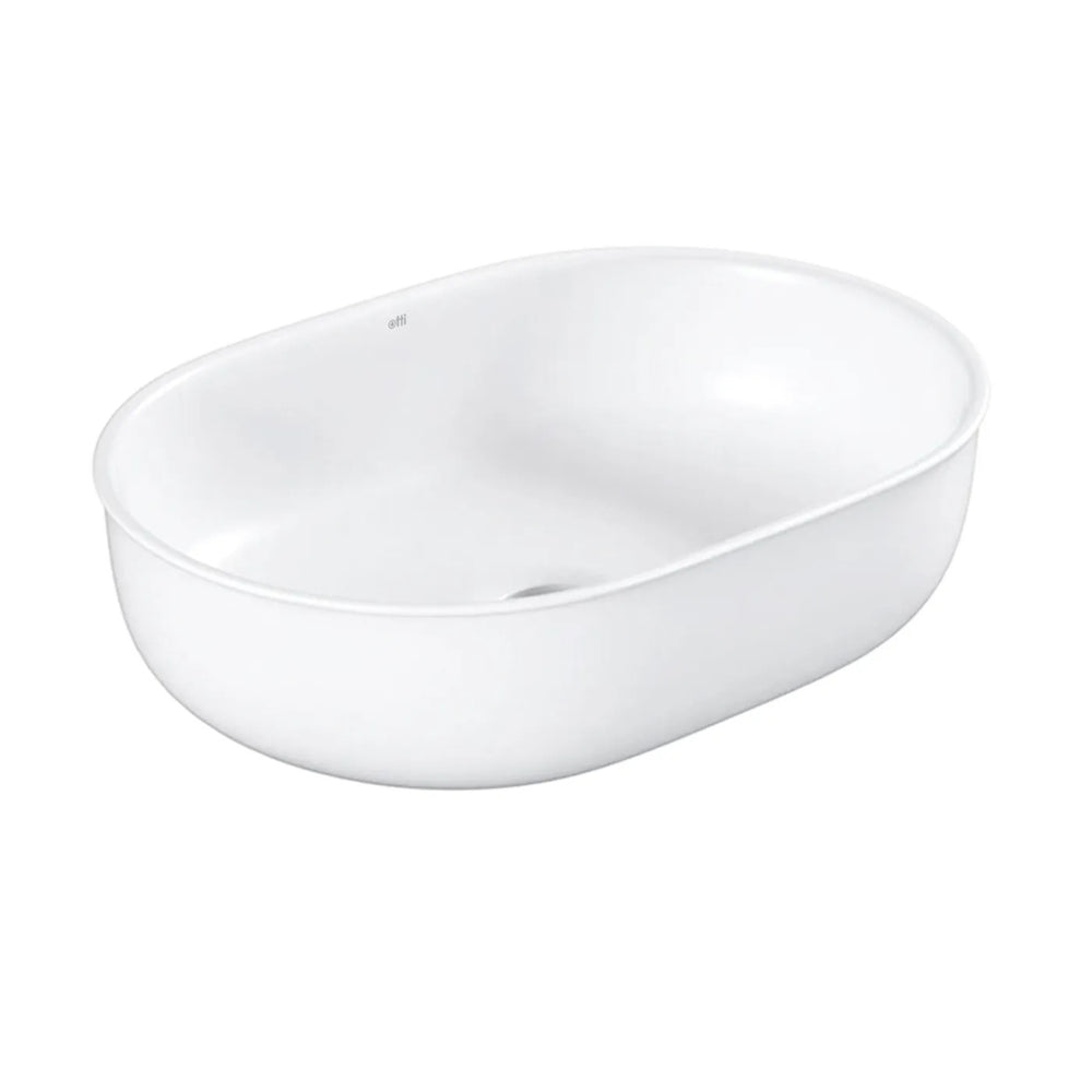 OTTI BRONTE OVAL ABOVE COUNTER BASIN MATTE WHITE 500MM