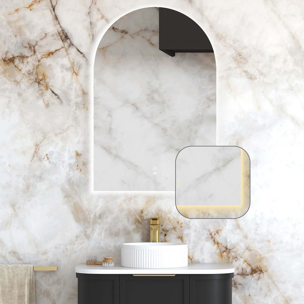 OTTI ARCHIE FRAMELESS LED MIRROR 3 COLOUR LIGHTS 600X900MM