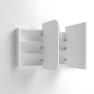 OTTI NEWPORT MATTE WHITE LED SHAVING CABINET WITH POWERPOINT 1500X750MM