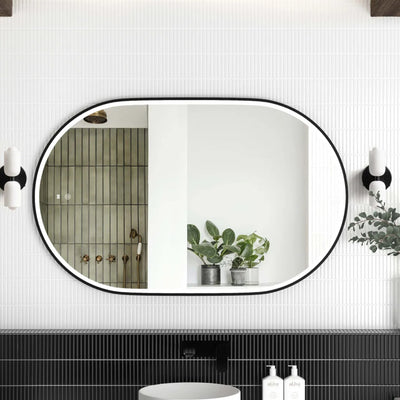 OTTI NOOSA FRAMED LED MIRROR MATTE BLACK 600X900MM