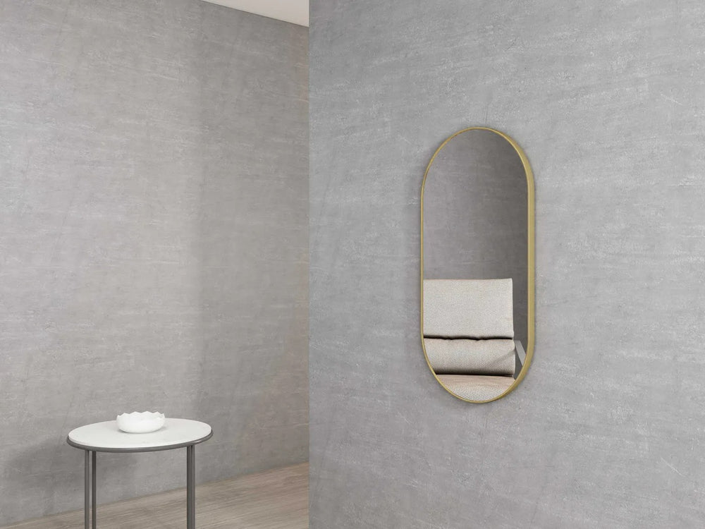 OTTI NOOSA GOLD OVAL MIRROR 450X900MM