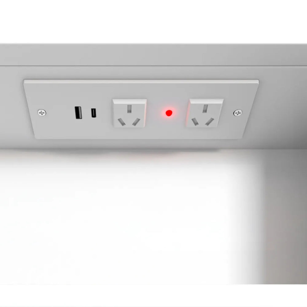 OTTI NEWPORT MATTE WHITE LED SHAVING CABINET WITH POWERPOINT 1800X750MM