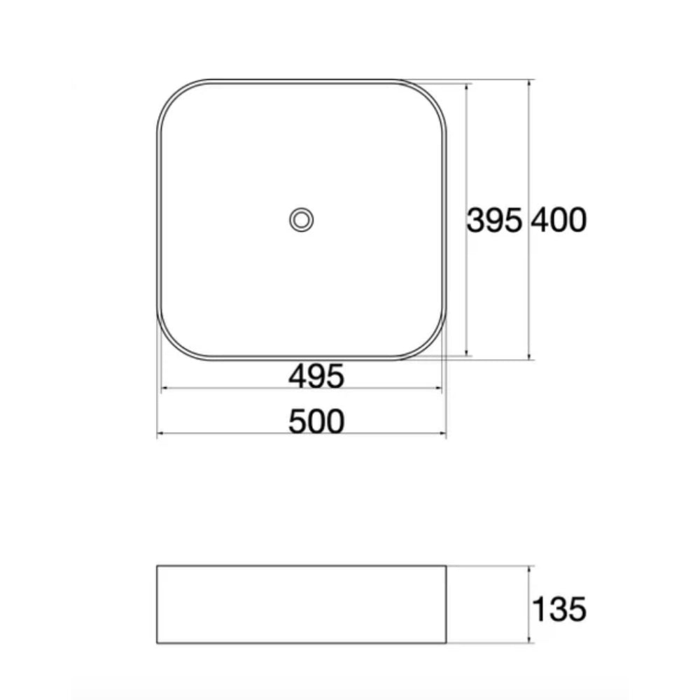 CLAYA OVAL ABOVE COUNTER BASIN GLOSS WHITE 500MM