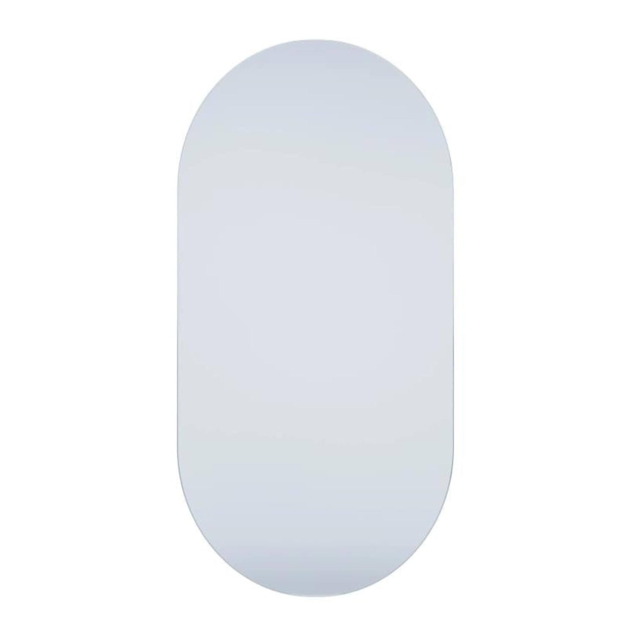 VITO OVIAN OVAL FRAMELESS BACKLIT LED MIRROR 3 COLOUR LIGHTS 450X900MM