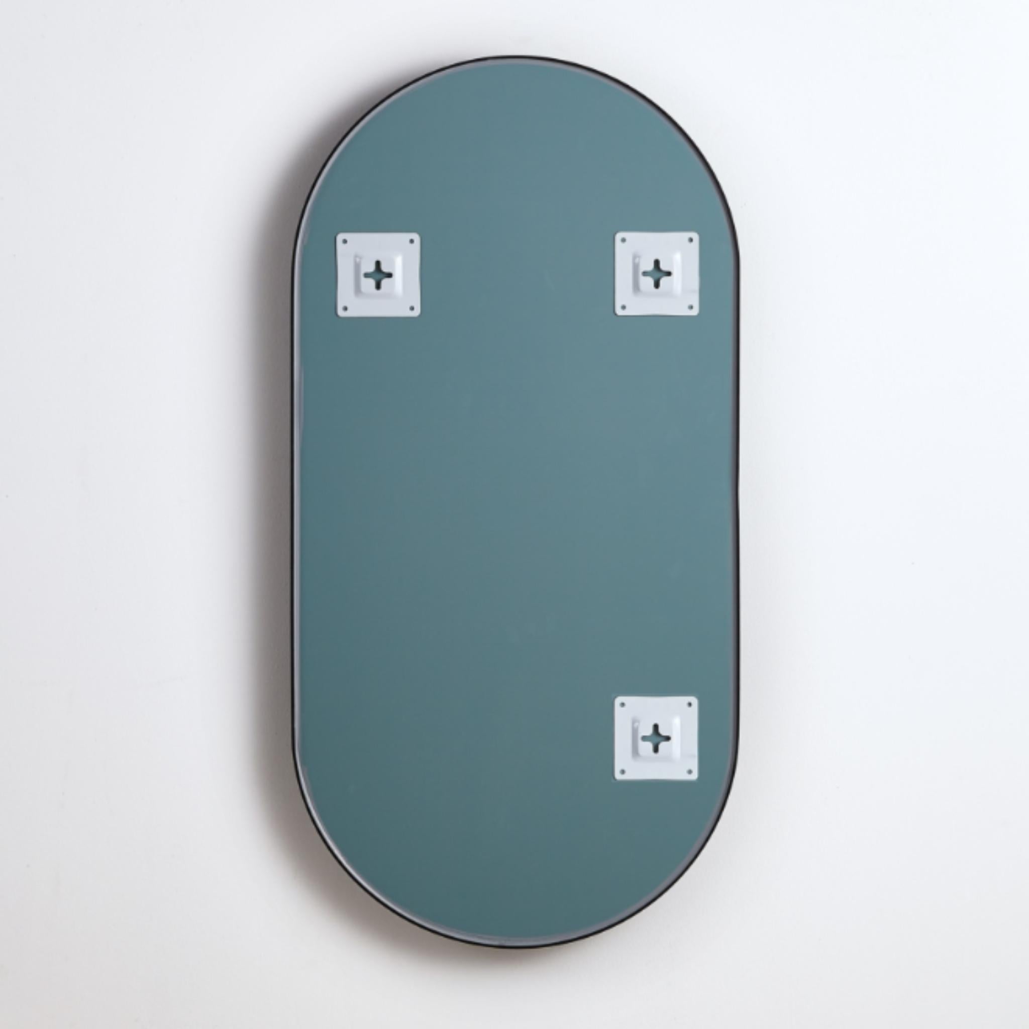 VITO OVIAN OVAL FRAMELESS BACKLIT LED MIRROR 3 COLOUR LIGHTS 450X900MM