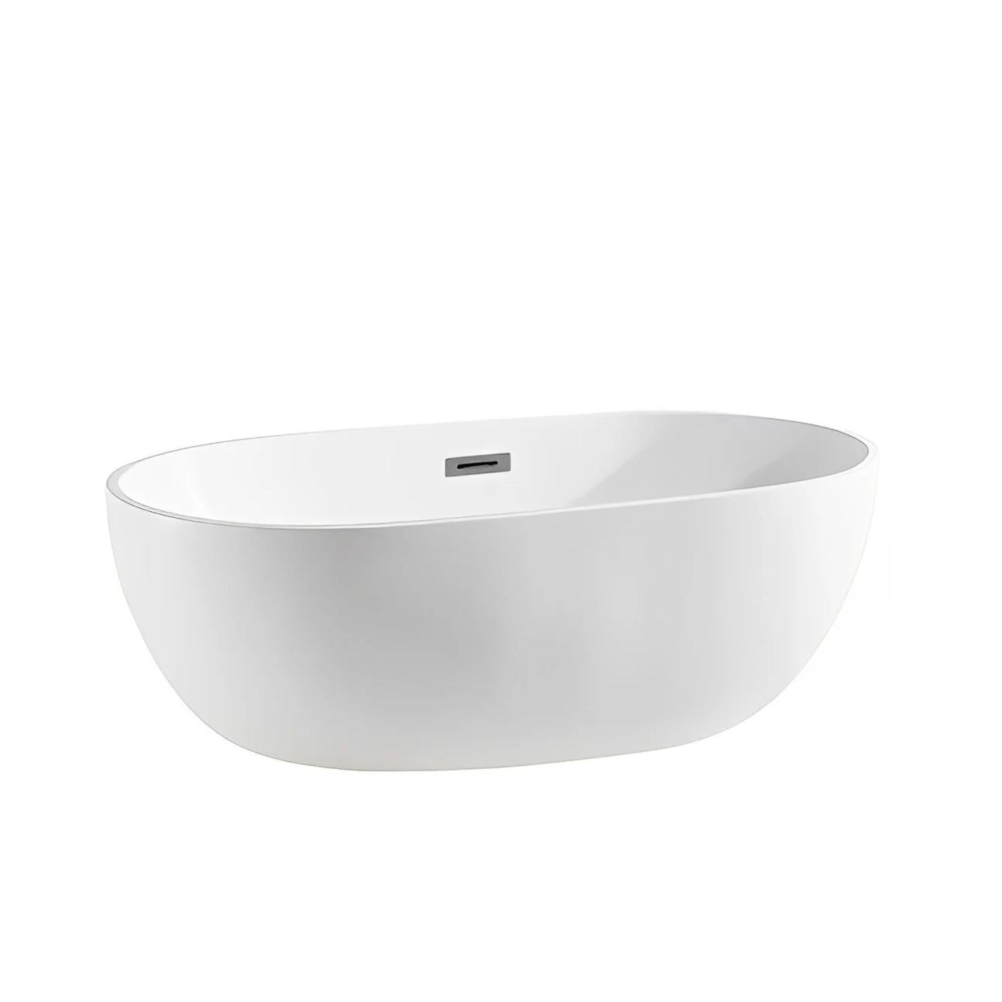 POSEIDON OLIVIA FREE STANDING BATH OVERFLOW GLOSS WHITE (AVAILABLE IN 1400MM, 1530MM AND 1700MM)