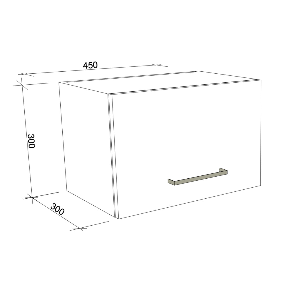 TIMBERLINE CUSTOM LAUNDRY WALL CABINET 450MM WITH 1 DOOR