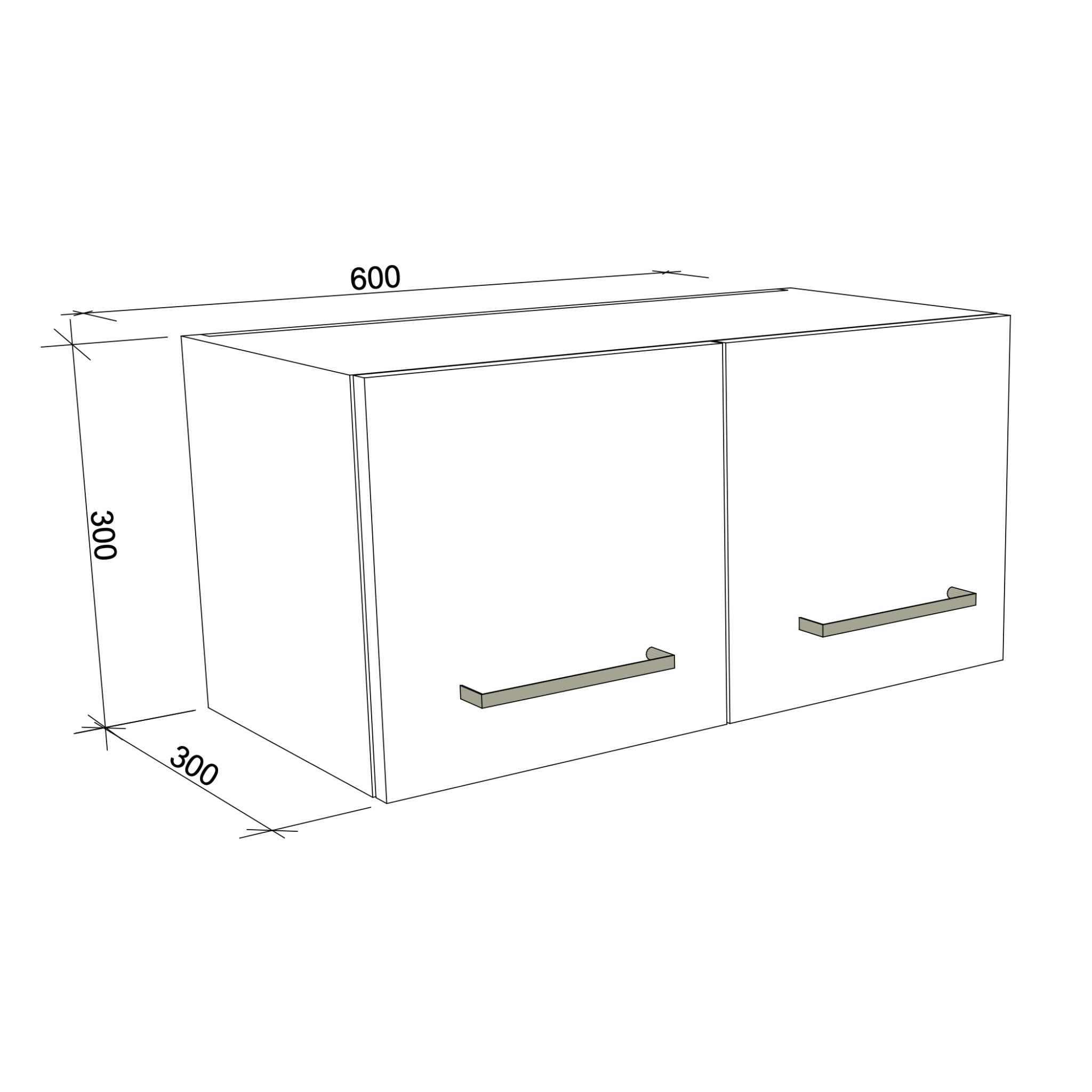 TIMBERLINE CUSTOM LAUNDRY WALL CABINET 600MM