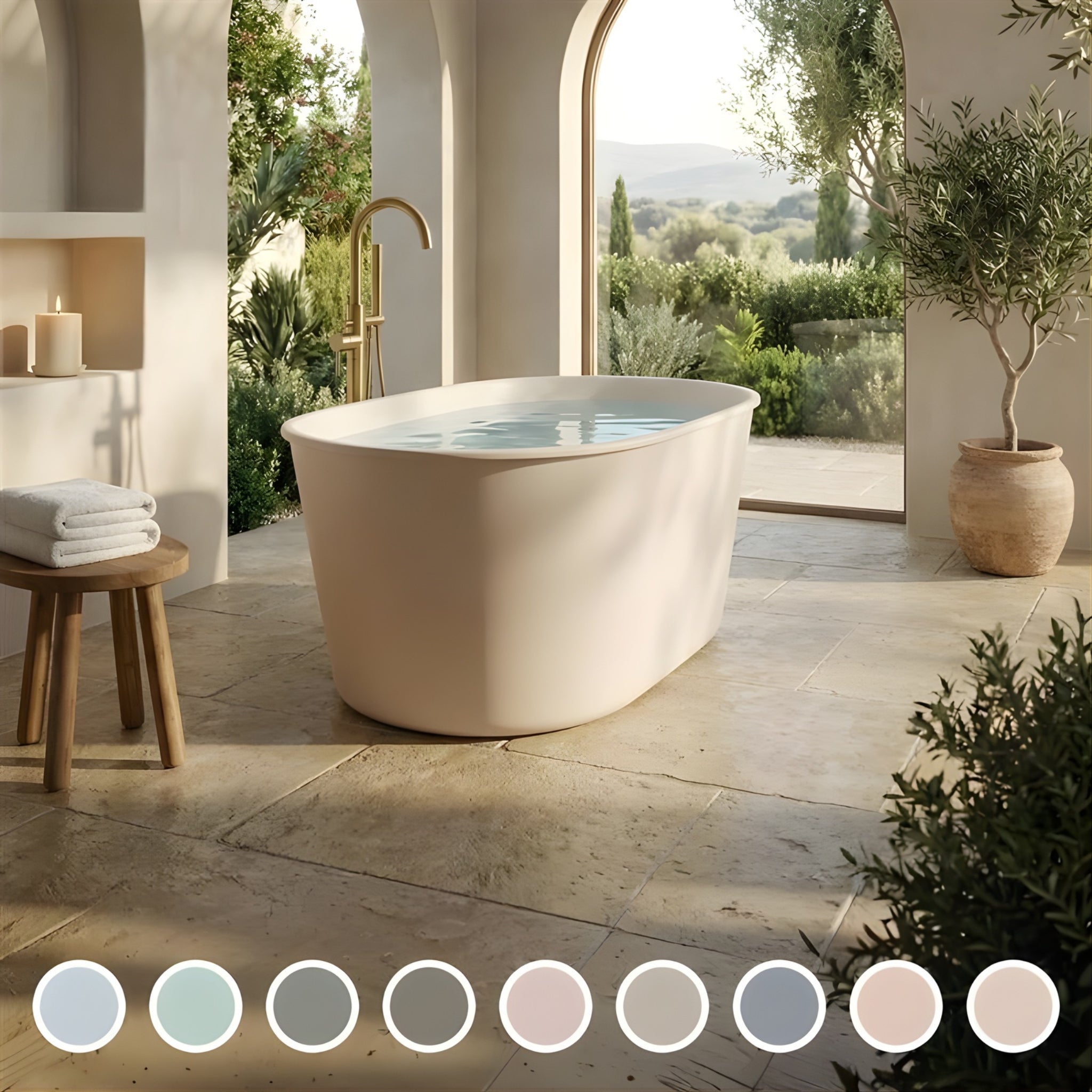 TURNER HASTINGS ONWA TITANCAST SOLID SURFACE FREESTANDING BATHTUB SPECIAL FINISH 1114MM