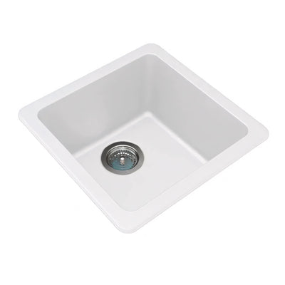 NORICO QUARTZ STONE SINGLE BOWL KITCHEN SINK BLACK 422MM