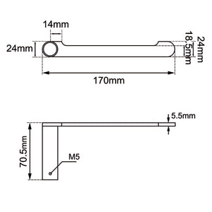 AQUAPERLA RUSHY TOILET PAPER HOLDER 170MM BLACK & ROSE GOLD