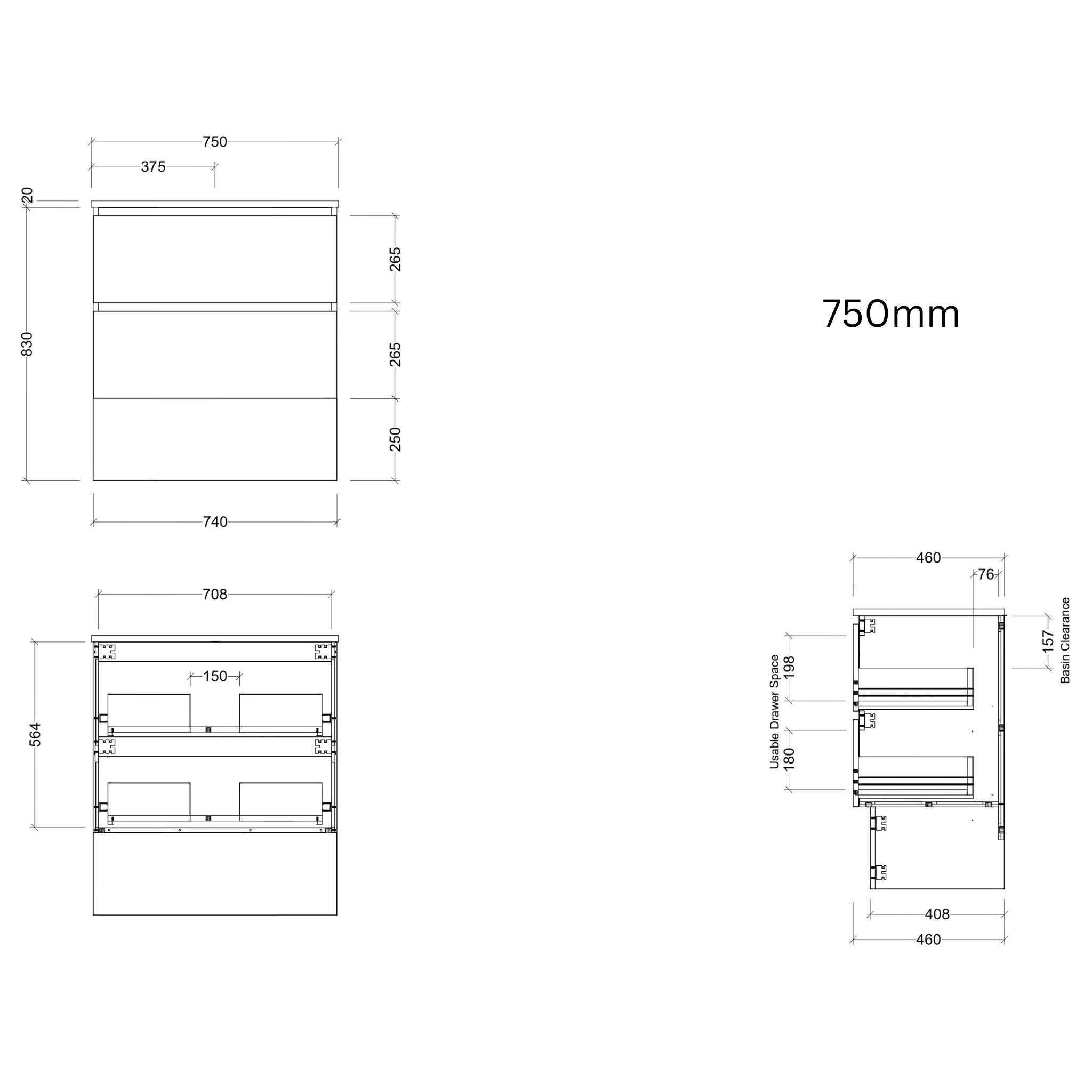TIMBERLINE OXBOW CUSTOM FLOOR STANDING VANITY (ALL SIZING)