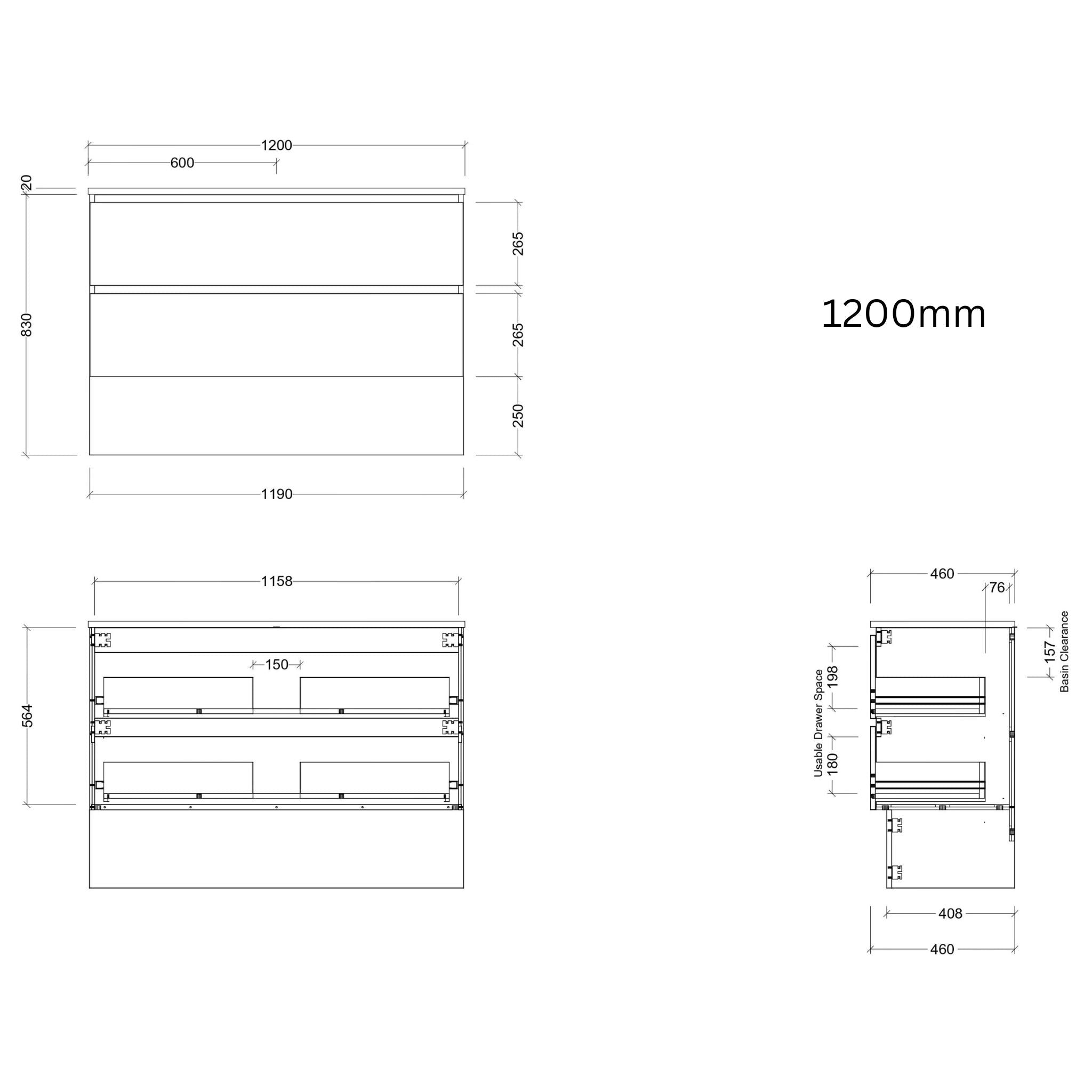 TIMBERLINE OXBOW CUSTOM FLOOR STANDING VANITY (ALL SIZING)