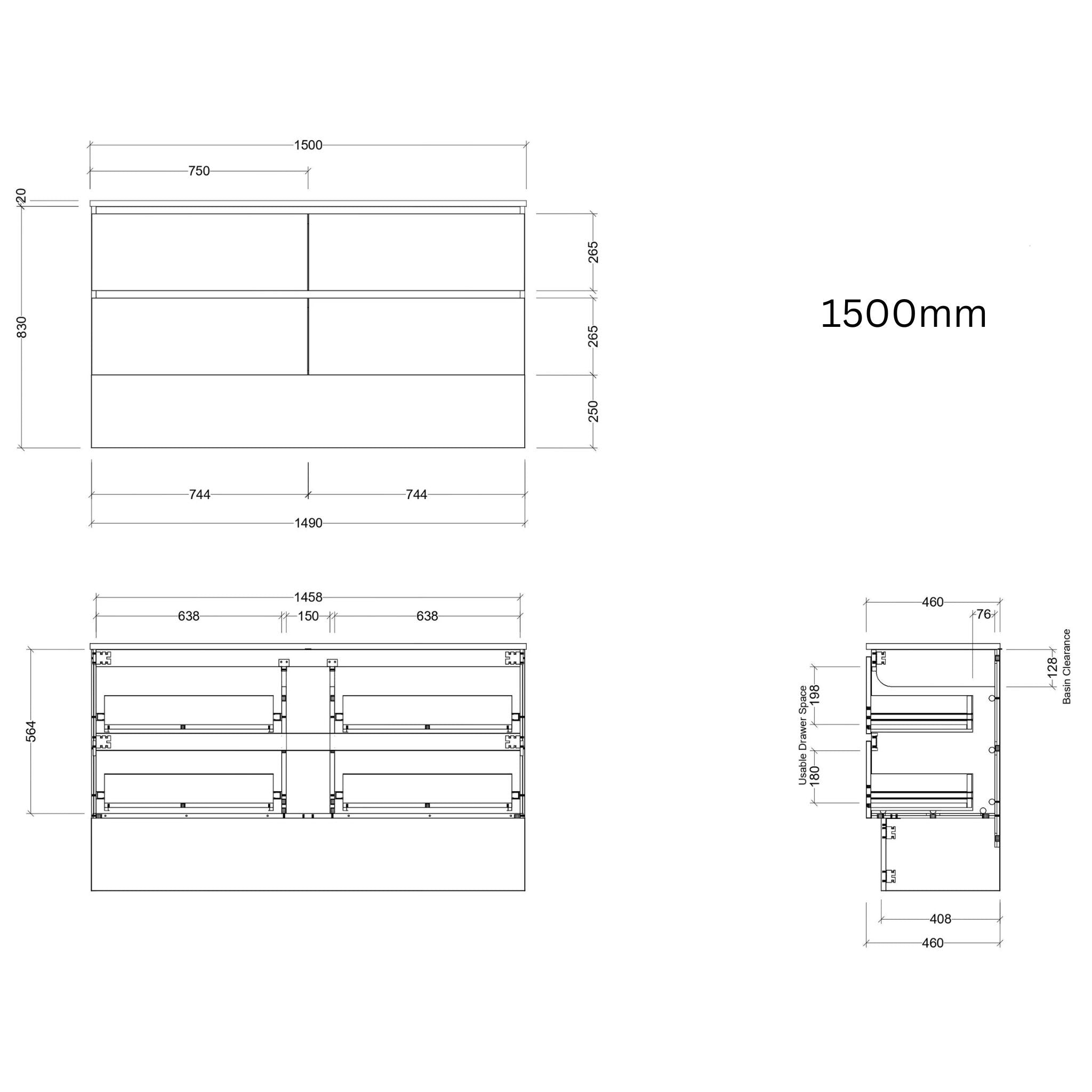 TIMBERLINE OXBOW CUSTOM FLOOR STANDING VANITY (ALL SIZING)