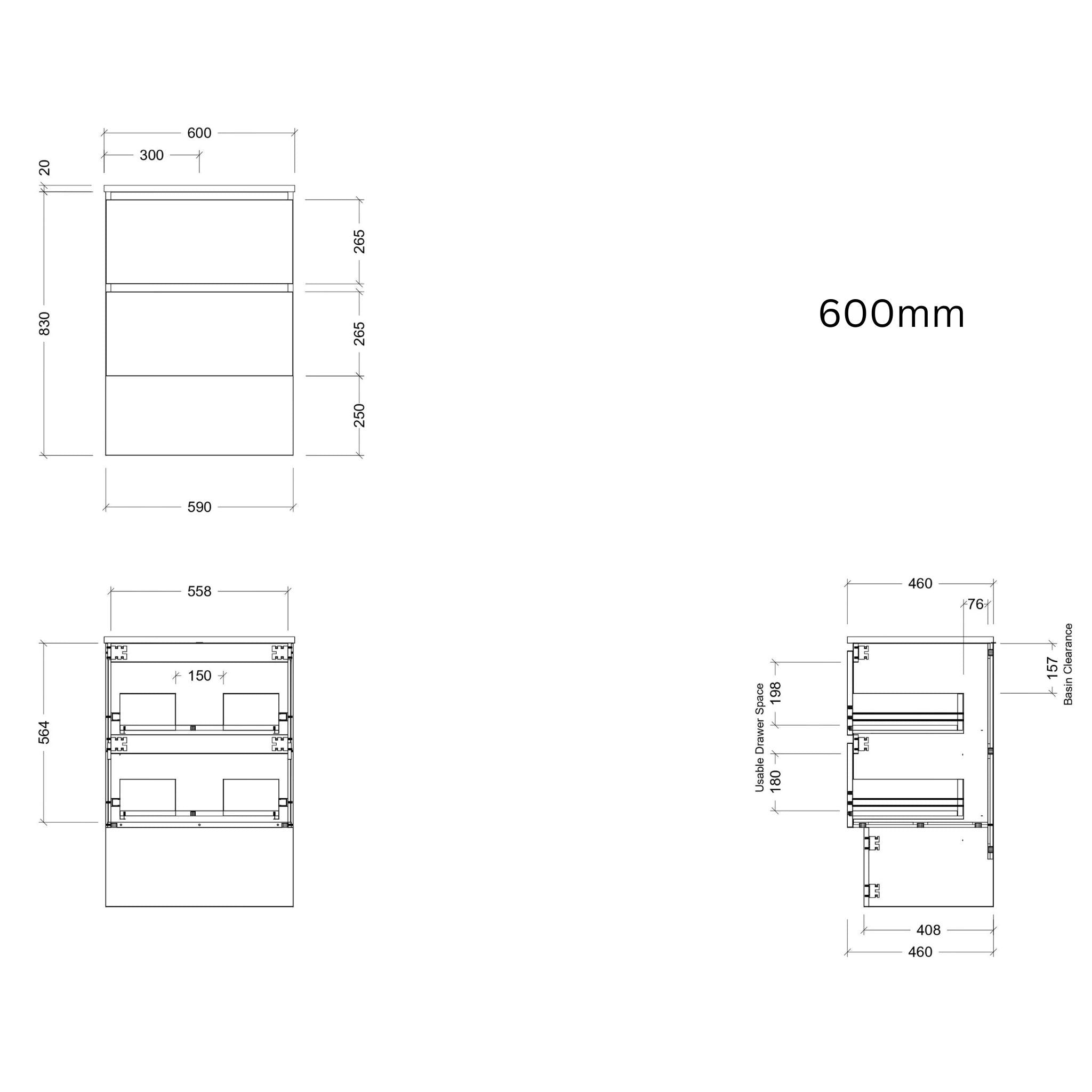 TIMBERLINE OXBOW CUSTOM FLOOR STANDING VANITY (ALL SIZING)