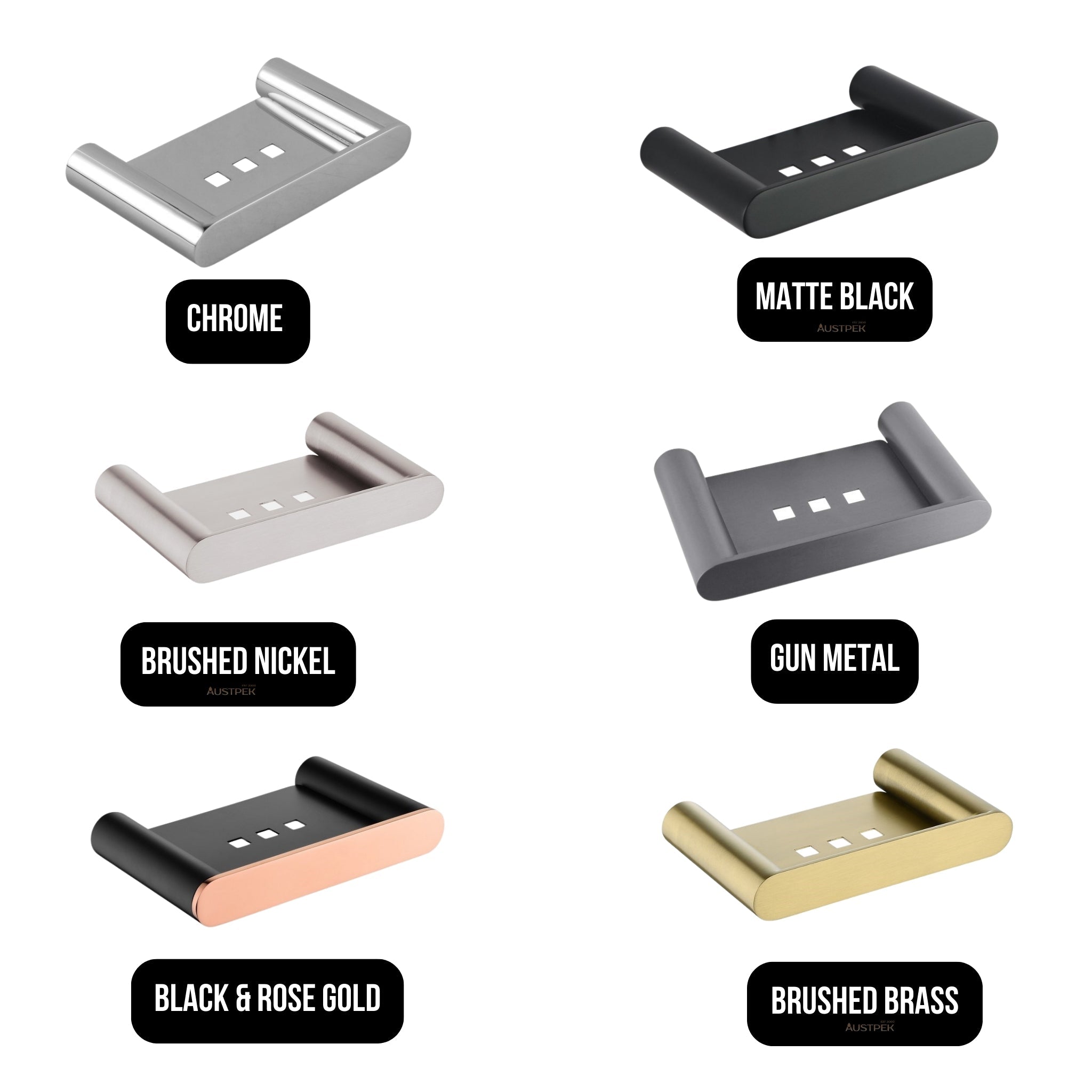 AQUAPERLA RUSHY SOAP DISH GUN METAL