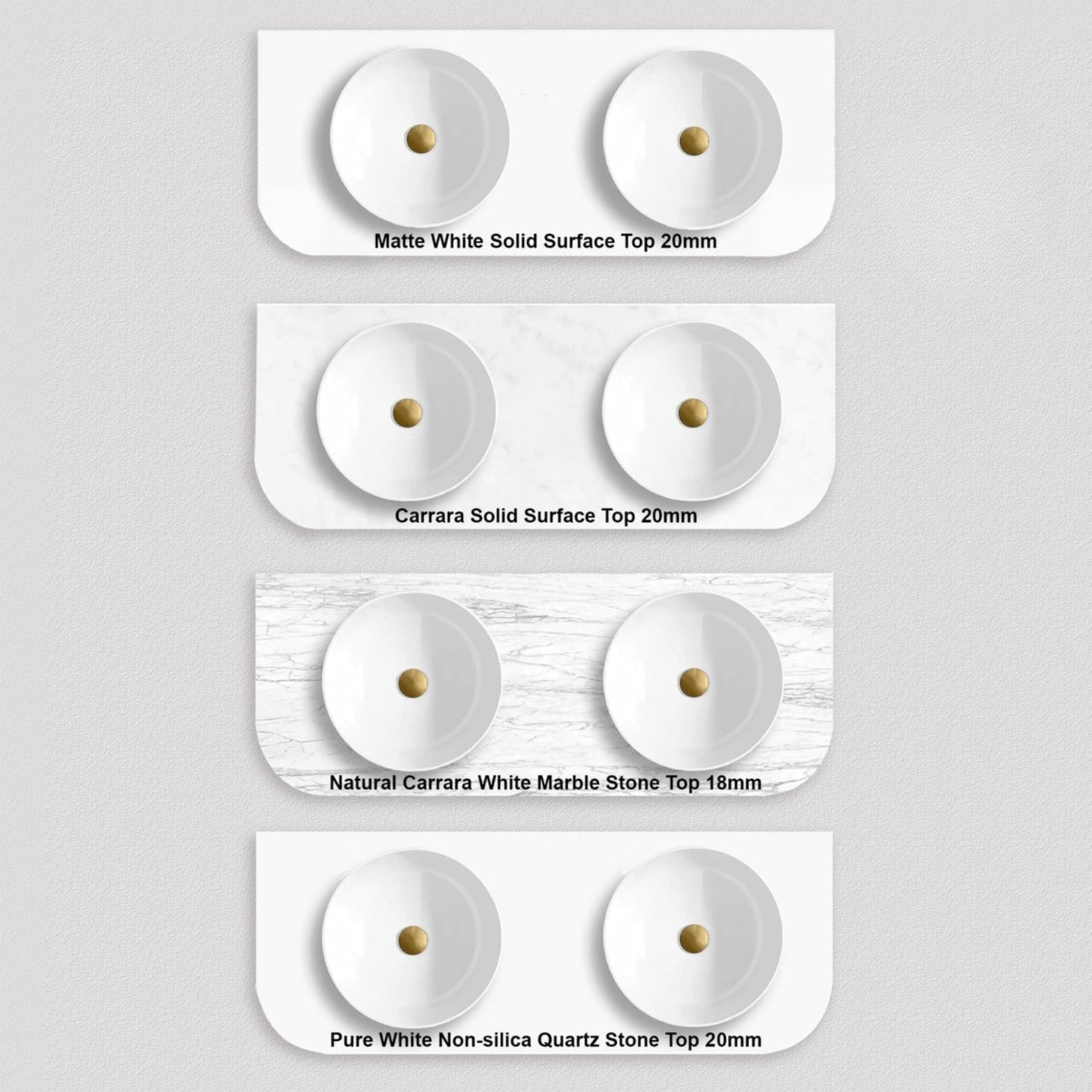 ORIO HAYMAN DARK WALNUT FLUTED 1800MM CURVE DOUBLE BOWL WALL HUNG VANITY